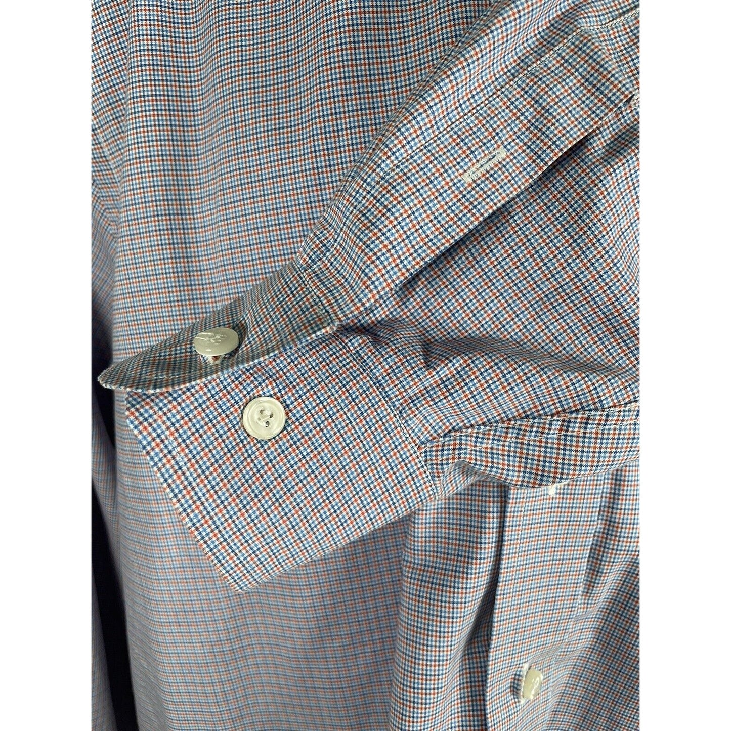 Jos A Bank Tailored Fit Plaid Print Classic Work Dress Button Down Size L Large