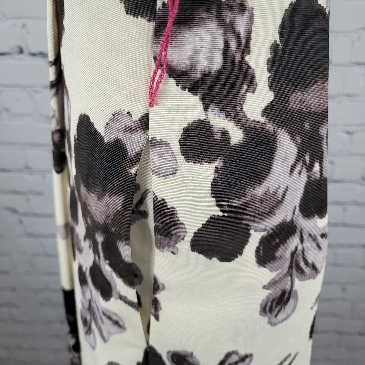 Eliza J Ivory Floral Pleated Sleeveless Lined Fit & Flare Backless Dress Size 4