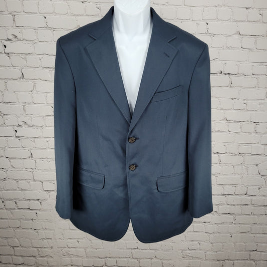TravelSmith Navy 2 Button Single Vented Notch Blazer Sport Coat Size 38S