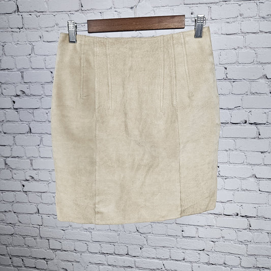 VTG Express Compagnie Internationale Genuine Suede Leather Skirt 9/10 (26”x 19”)