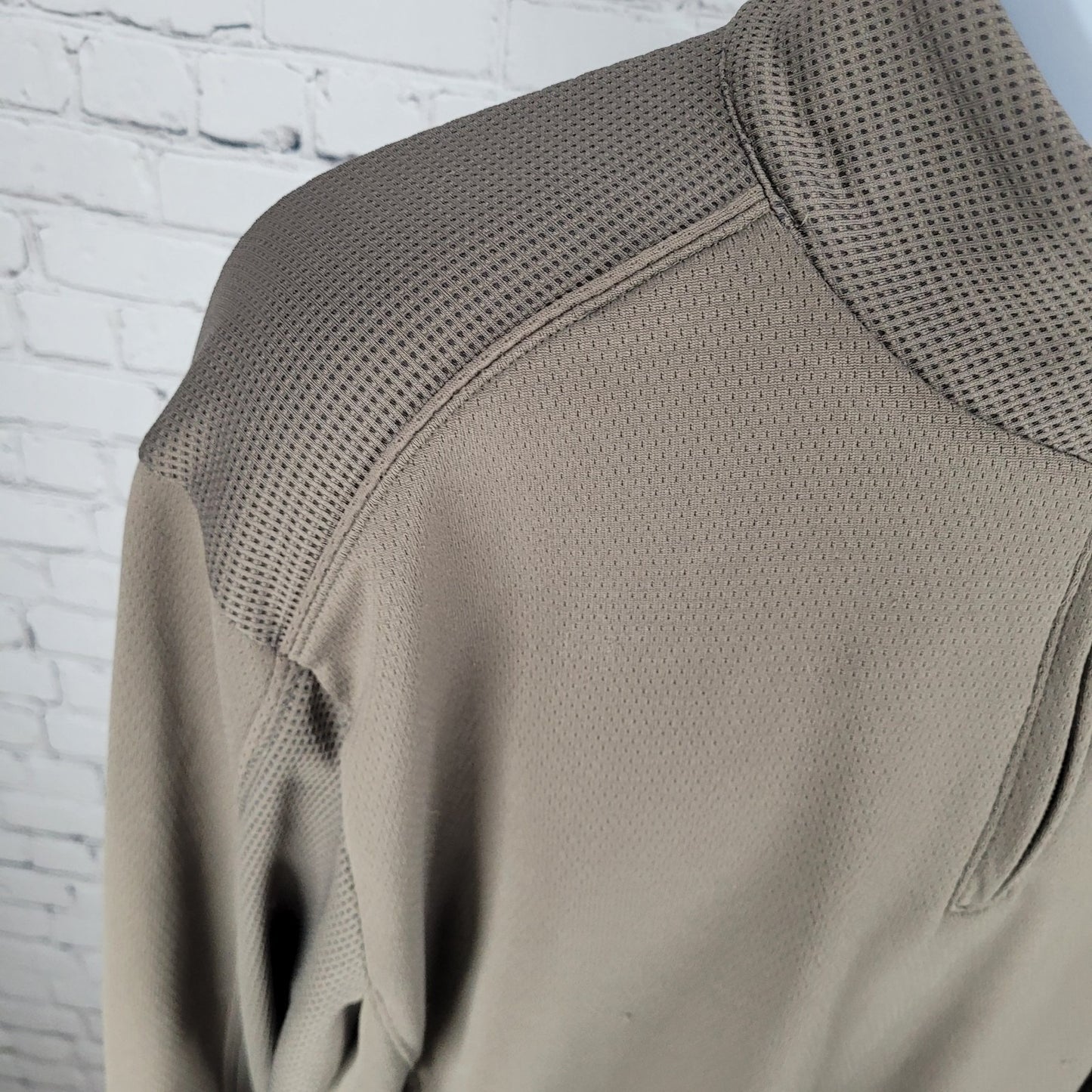Cutter & Buck Brown DryTec MGA Lost Creek Cup Golf 1/4 Zip Pullover Sweater L