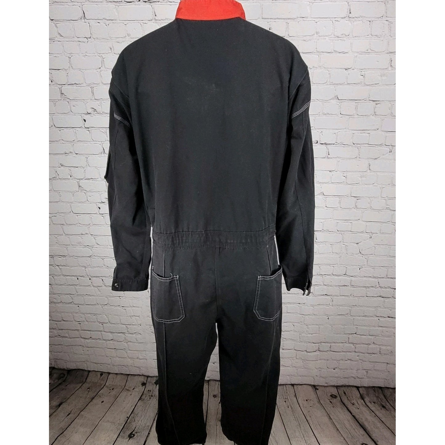 Pinturas Monopol Confecciones Guzman Black Red Snap Painter Coveralls Size XL