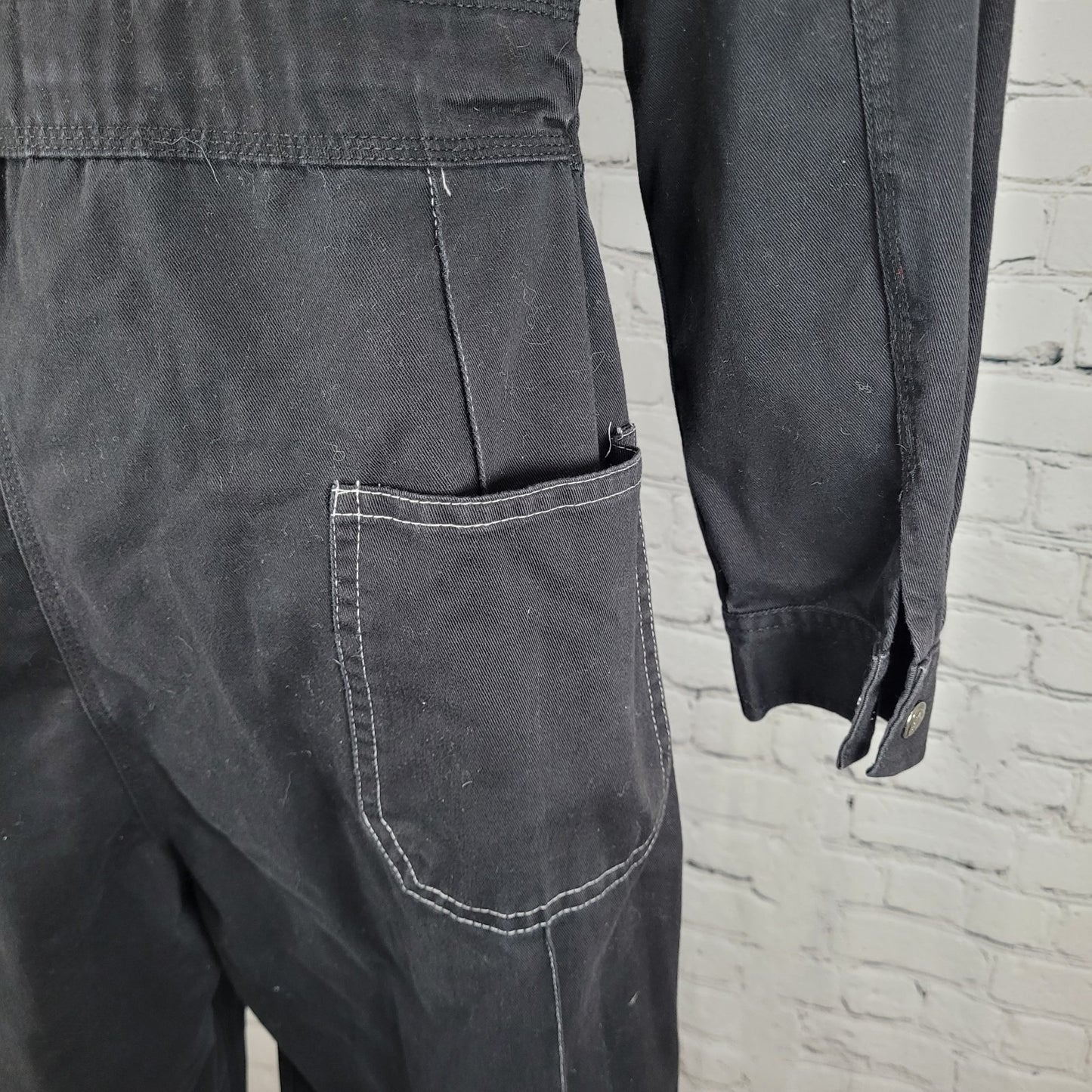 Pinturas Monopol Confecciones Guzman Black Red Snap Painter Coveralls Size XL