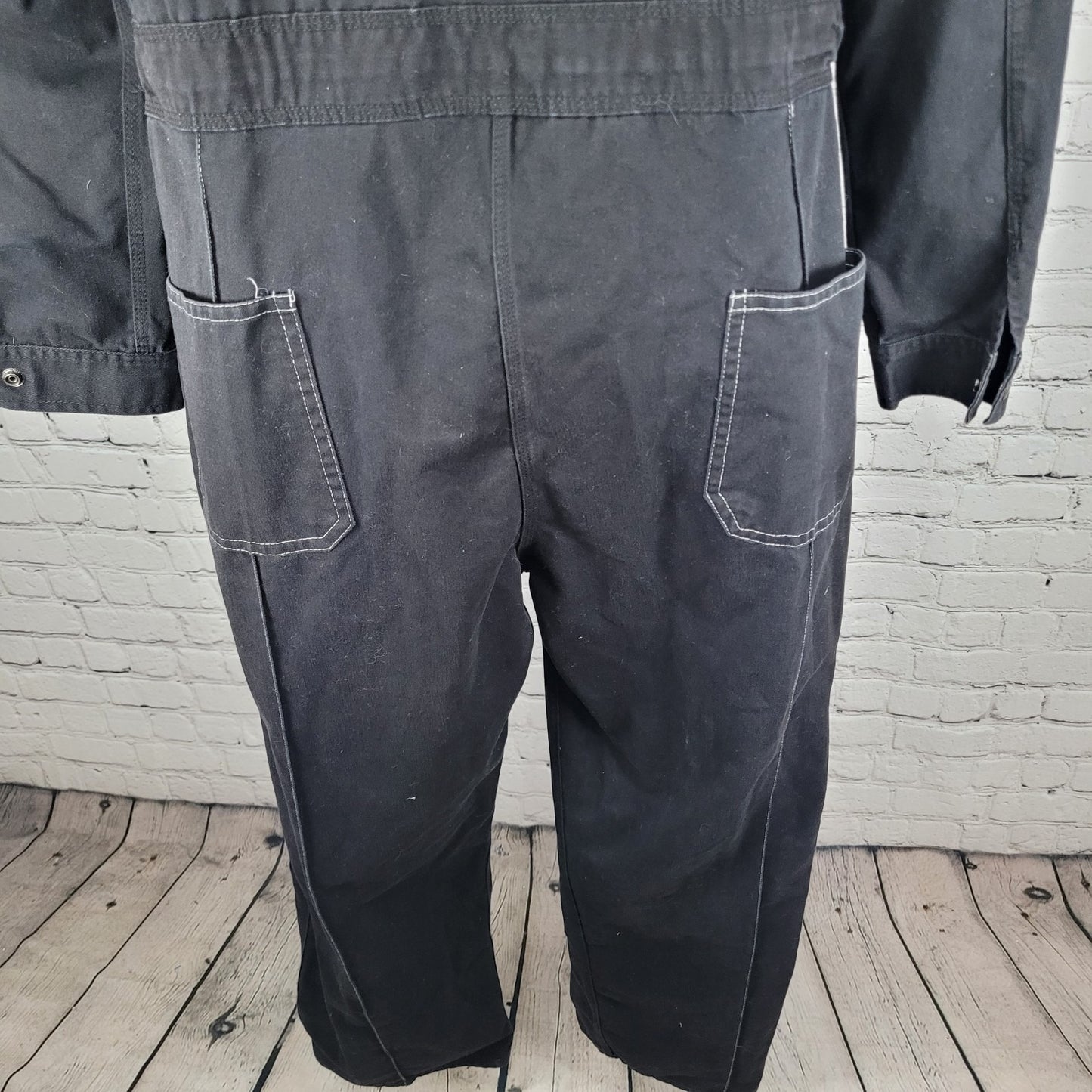 Pinturas Monopol Confecciones Guzman Black Red Snap Painter Coveralls Size XL
