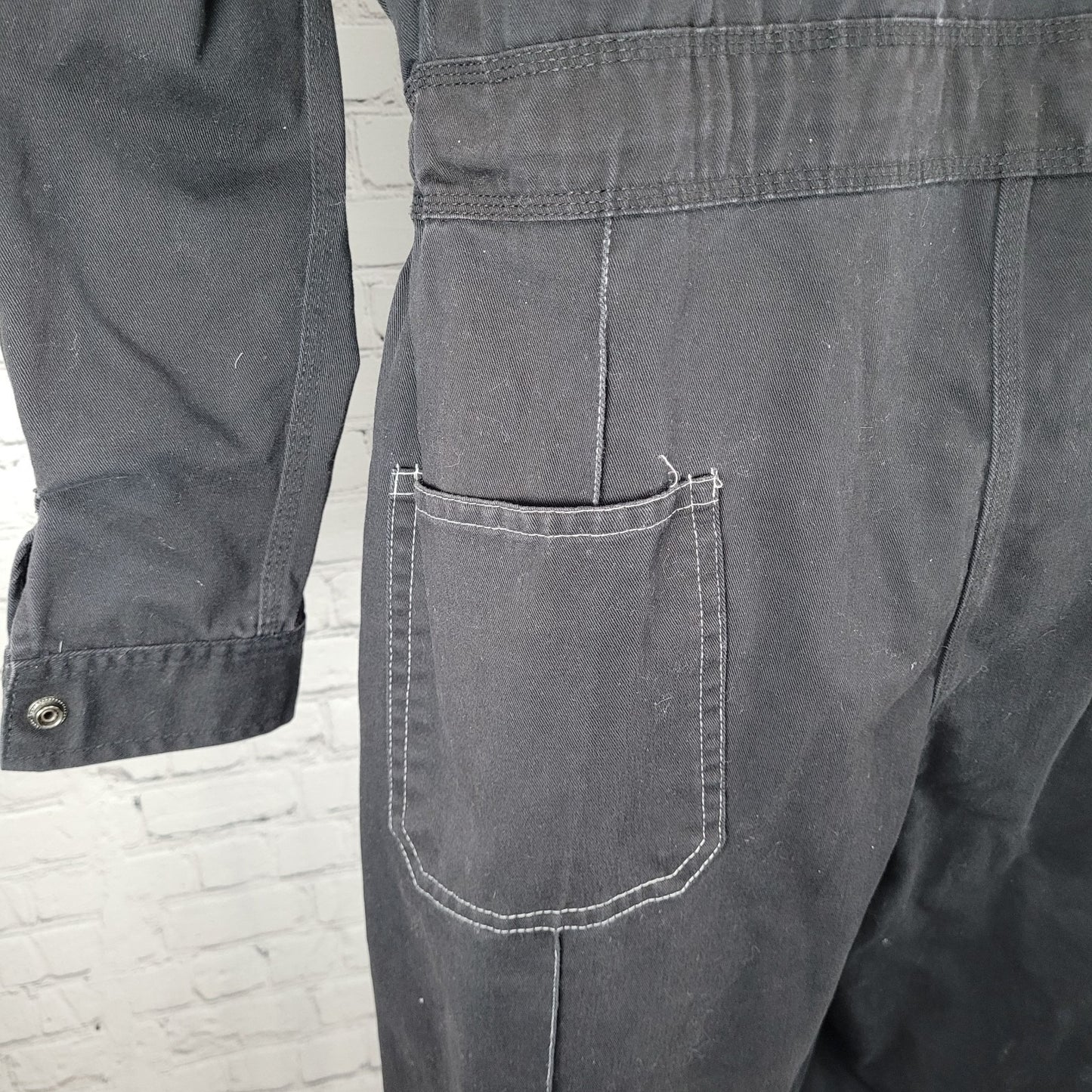 Pinturas Monopol Confecciones Guzman Black Red Snap Painter Coveralls Size XL