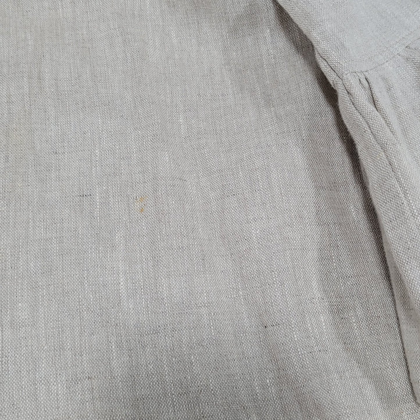 Crown Linen Beige 100% European Linen 3/4 Bell Sleeve Tunic Top Size Small S