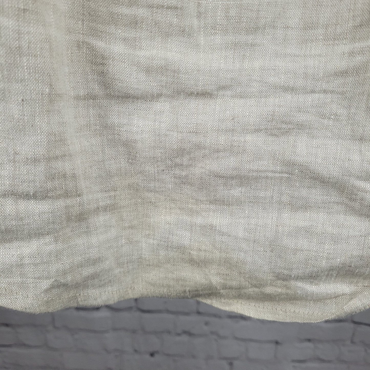 Crown Linen Beige 100% European Linen 3/4 Bell Sleeve Tunic Top Size Small S