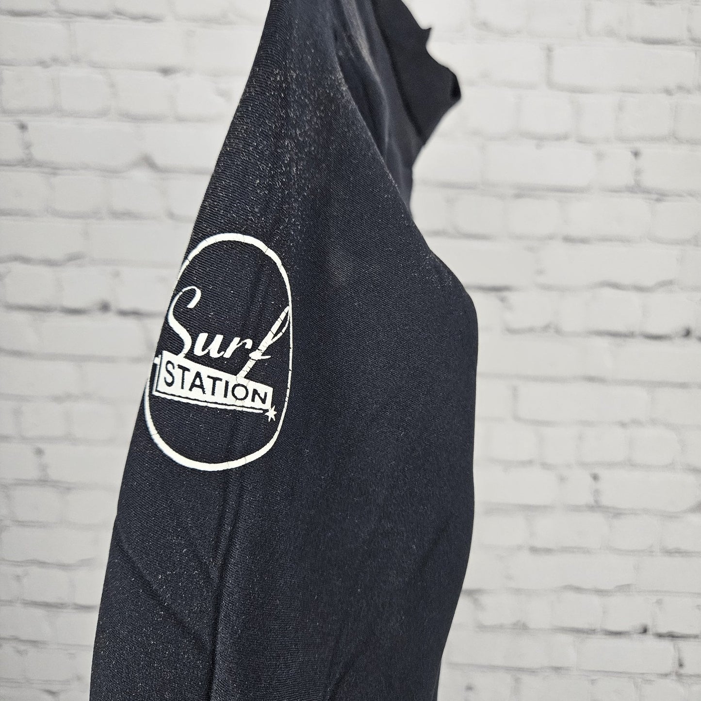 Surf Station Black Long Sleeve Full Length Front Zip Wetsuit Florida Large L