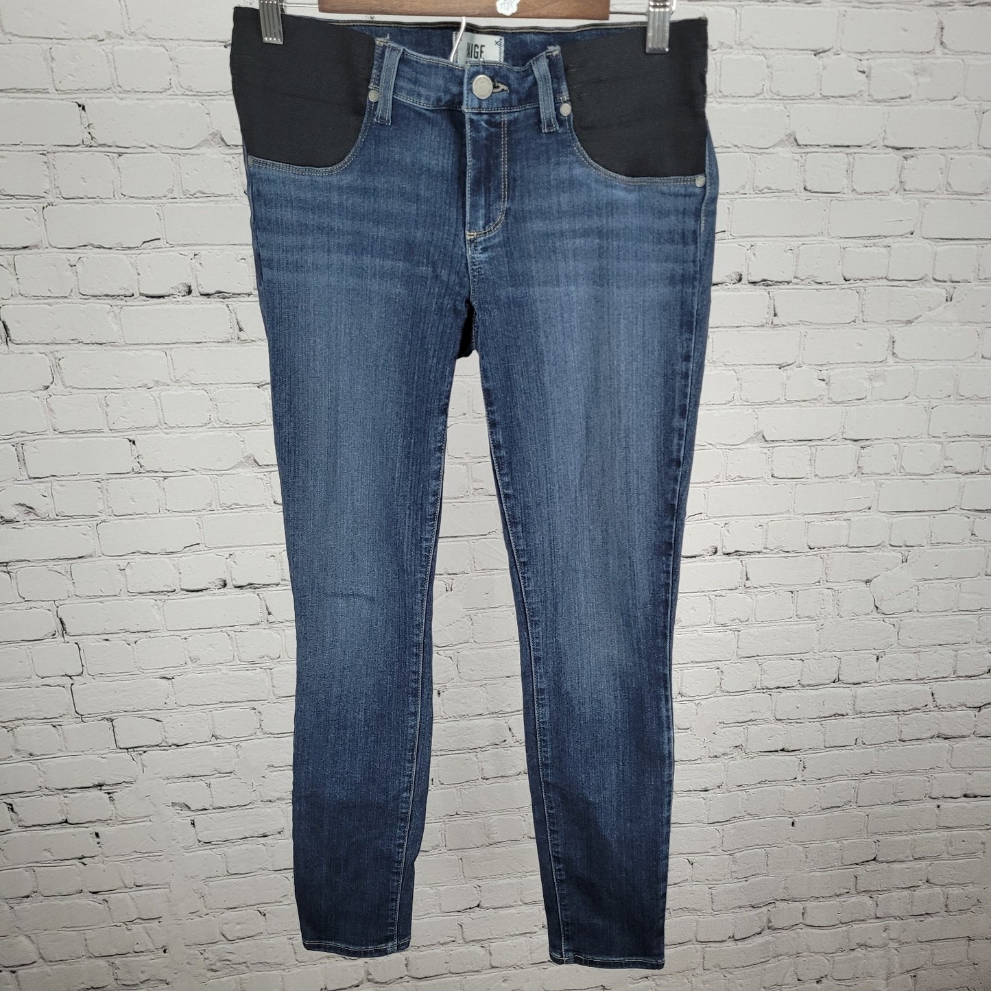 Paige Blue Denim Verdugo Ultra Skinny Maternity Low Rise Jeans Size 27 (30x29)