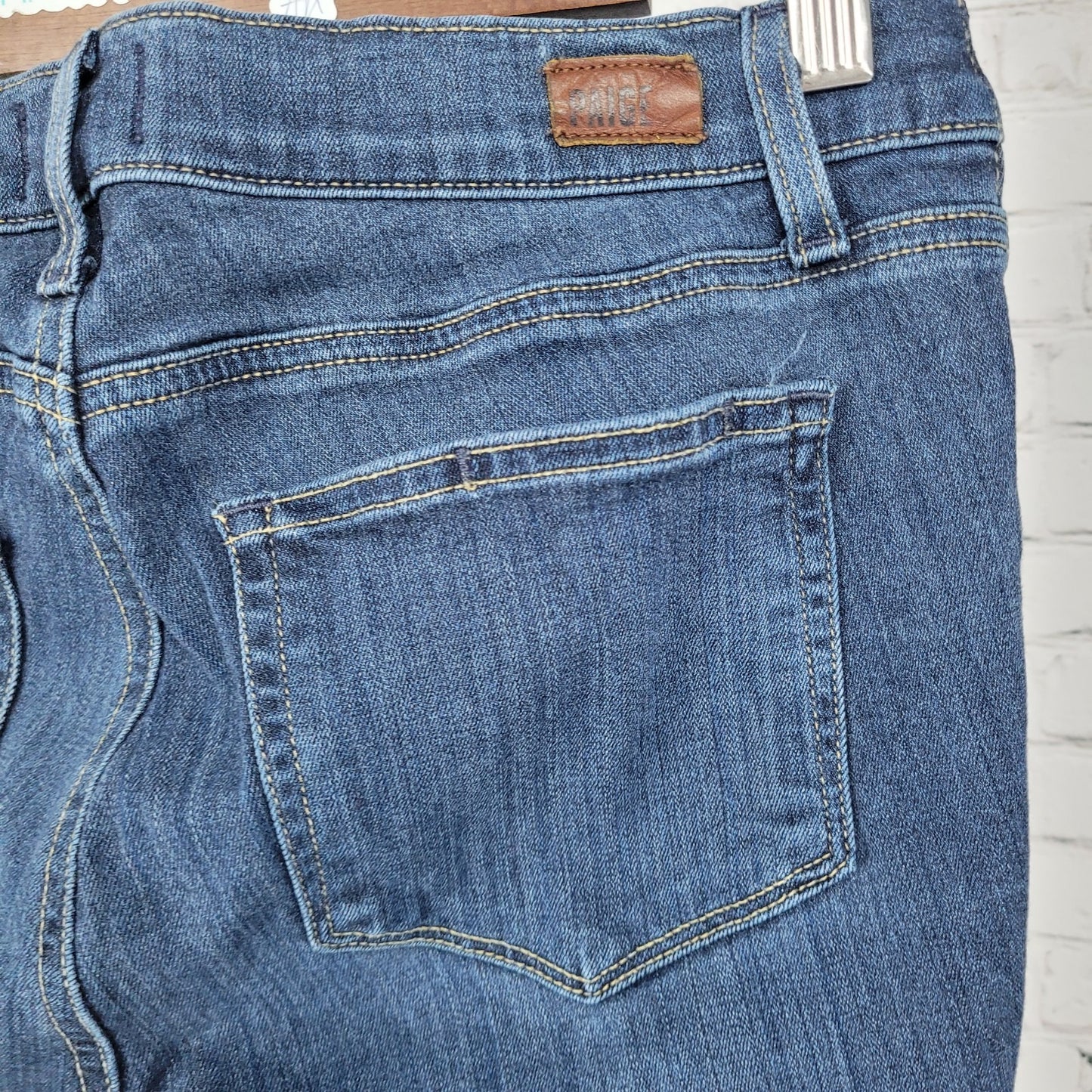 Paige Blue Denim Verdugo Ultra Skinny Maternity Low Rise Jeans Size 27 (30x29)