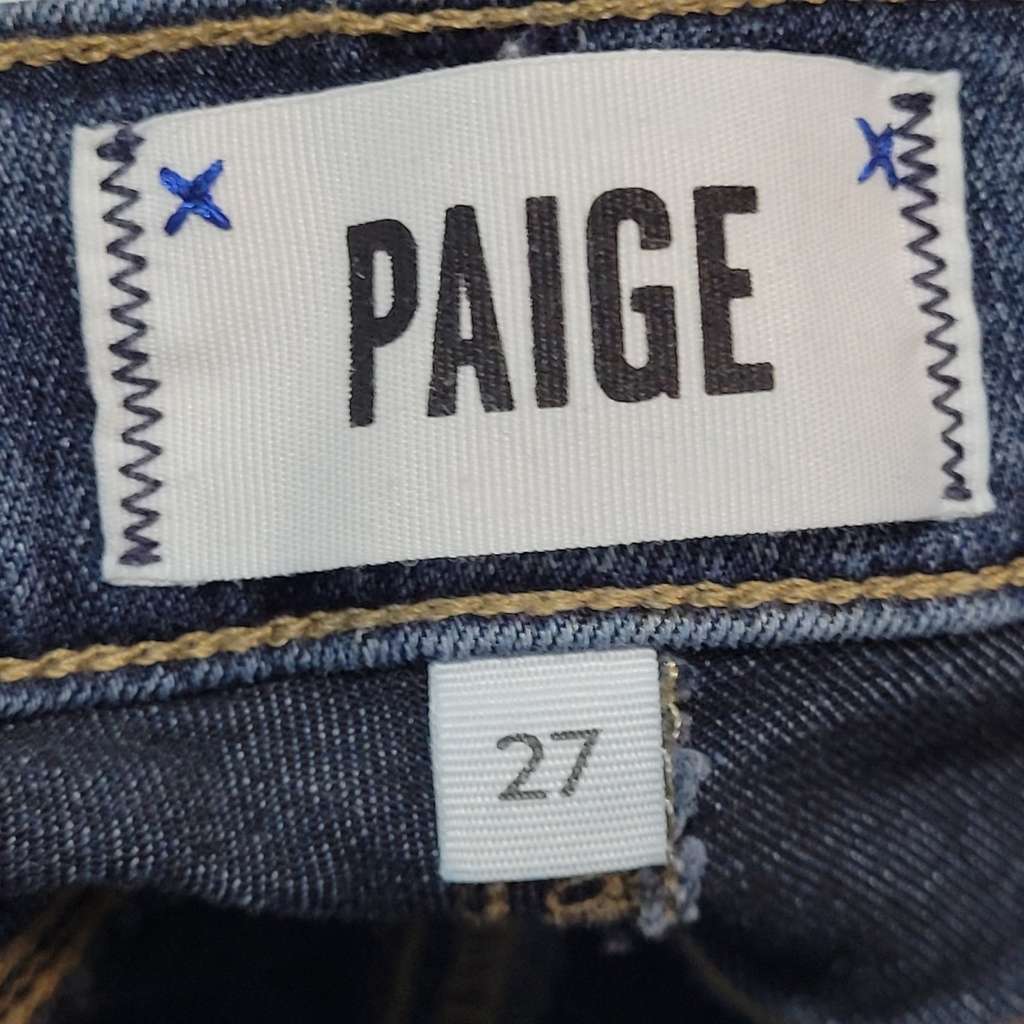 Paige Blue Denim Verdugo Ultra Skinny Maternity Low Rise Jeans Size 27 (30x29)