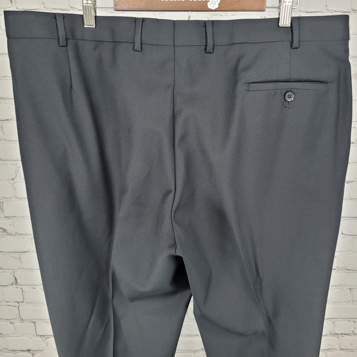 Charles Tyrwhitt Black 100% Wool Classic Fit Dress Pants Size 42R (42x32)