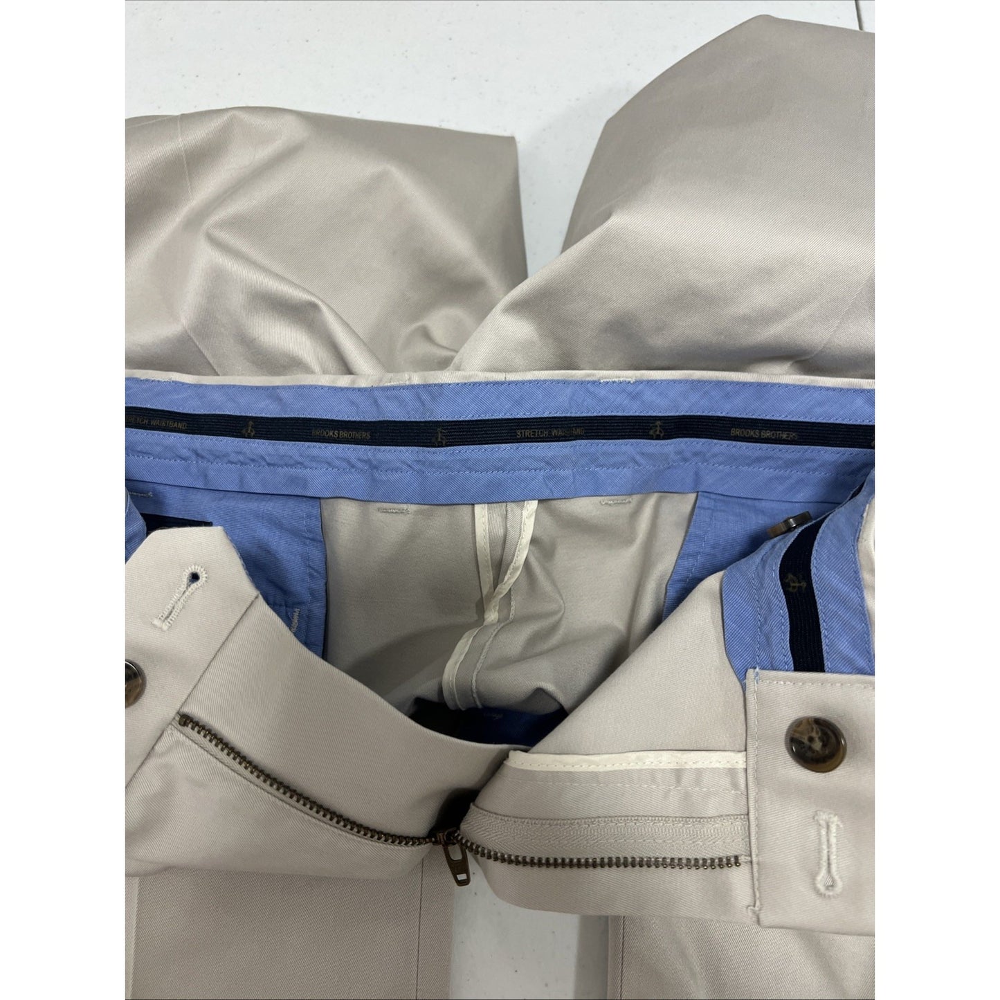 Brooks Brothers Tan Lightweight Advantage Chino Regular Dress Pants 38x32