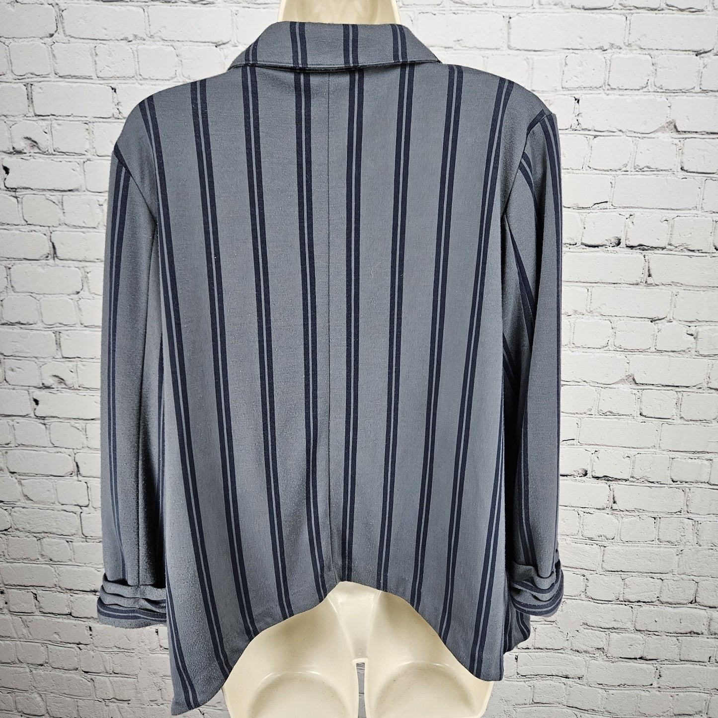 Free People We The Free Blue Double Breasted Relaxed Blazer Jacket Medium M