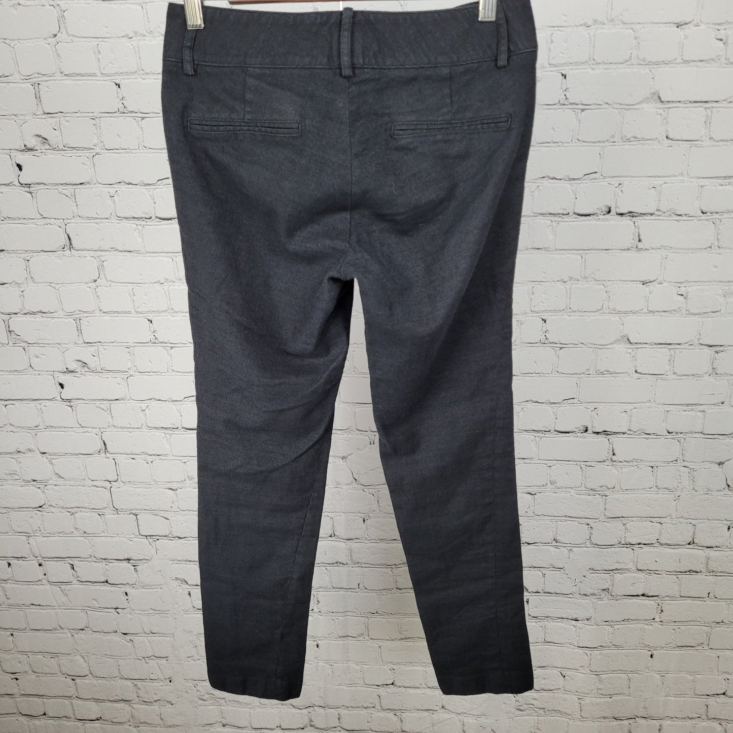 Helmut Lang Black Wool Linen Blend Stretch Low Rise USA Made Pants Size 4(29x27)