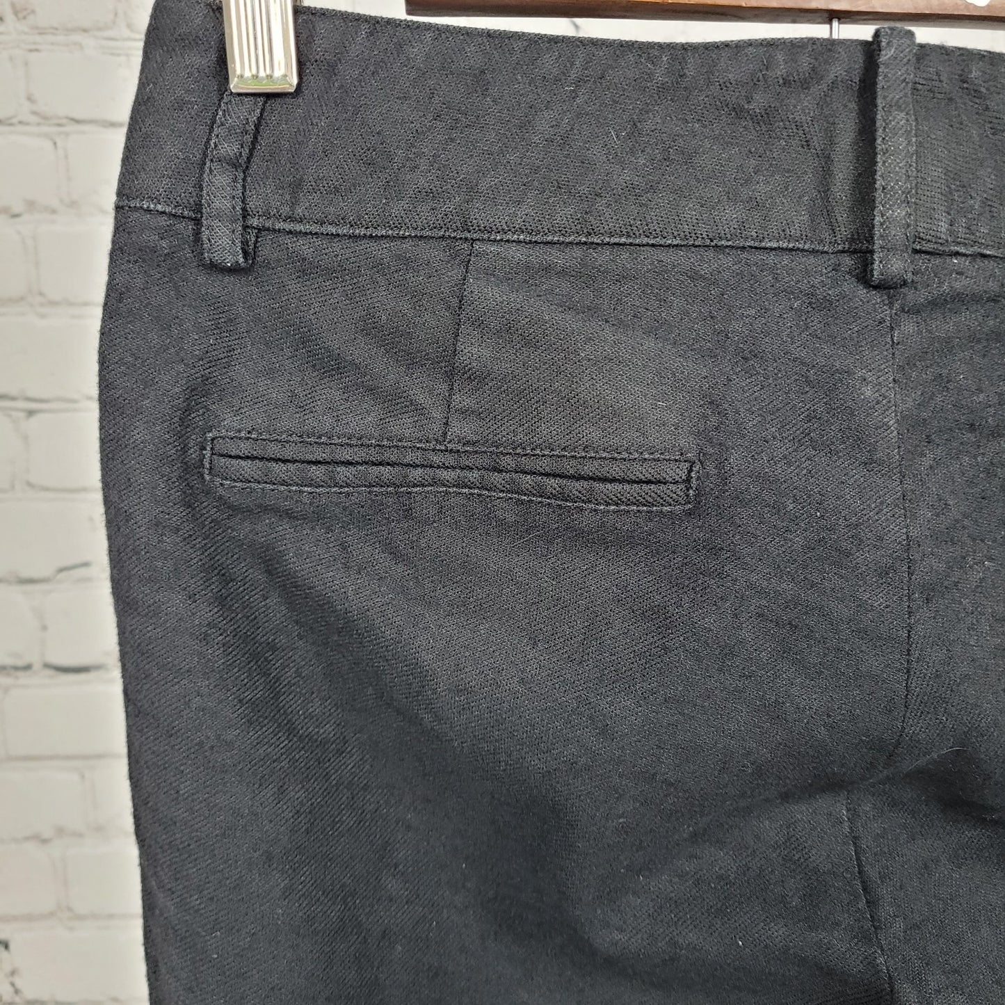 Helmut Lang Black Wool Linen Blend Stretch Low Rise USA Made Pants Size 4(29x27)