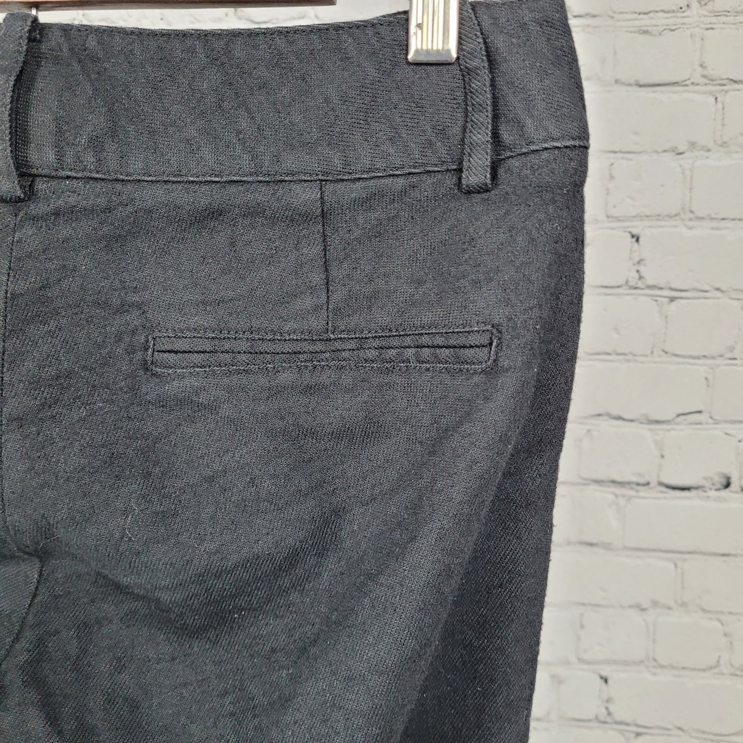 Helmut Lang Black Wool Linen Blend Stretch Low Rise USA Made Pants Size 4(29x27)