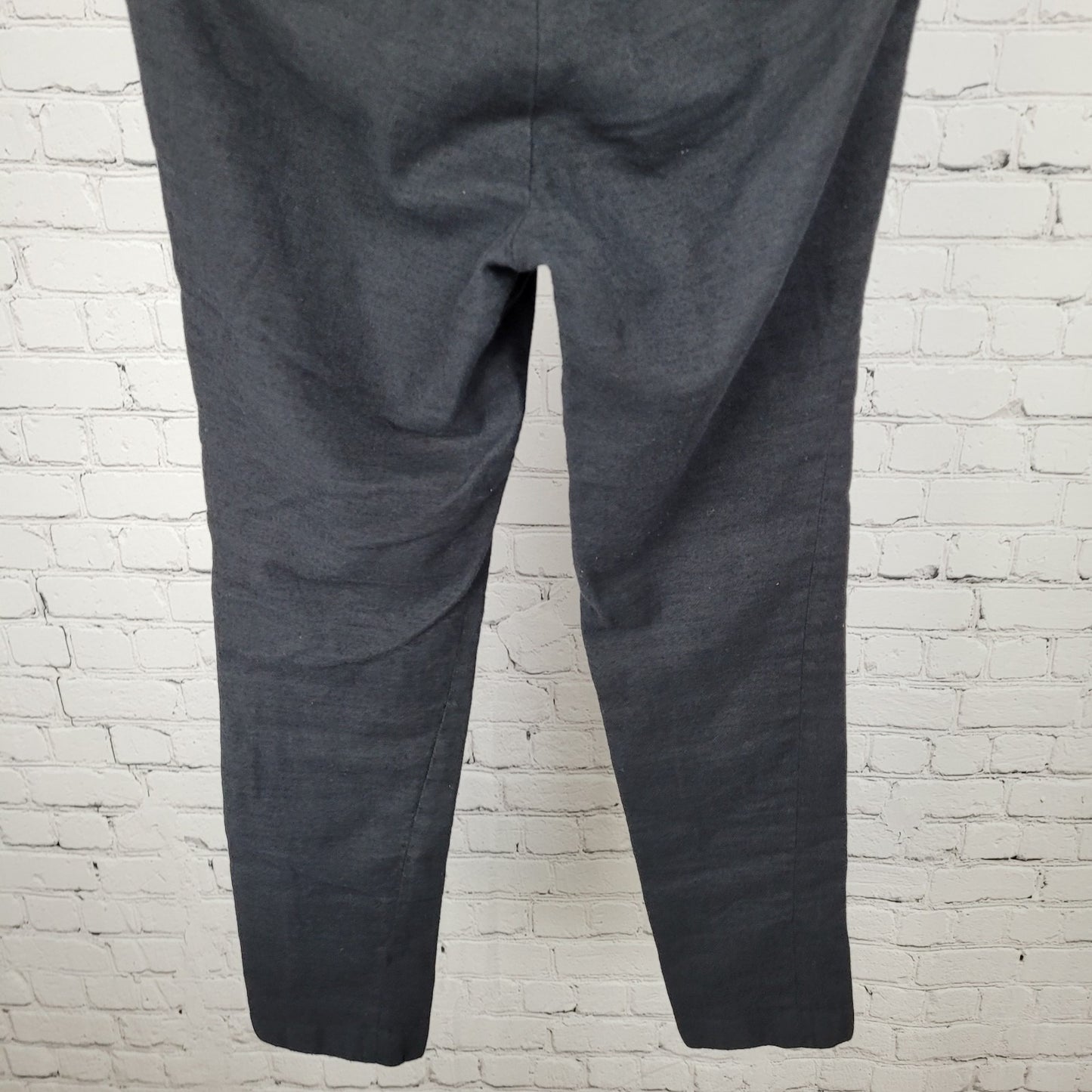 Helmut Lang Black Wool Linen Blend Stretch Low Rise USA Made Pants Size 4(29x27)