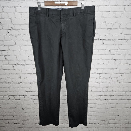 Bonobos Black Manteco Italian Fabric Athletic Stretch Straight Chino Pants 36x29
