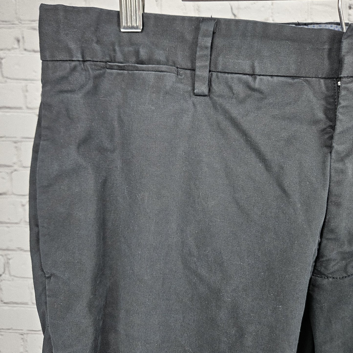 Bonobos Black Manteco Italian Fabric Athletic Stretch Straight Chino Pants 36x29