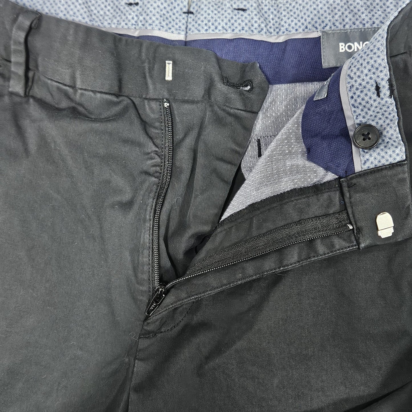 Bonobos Black Manteco Italian Fabric Athletic Stretch Straight Chino Pants 36x29