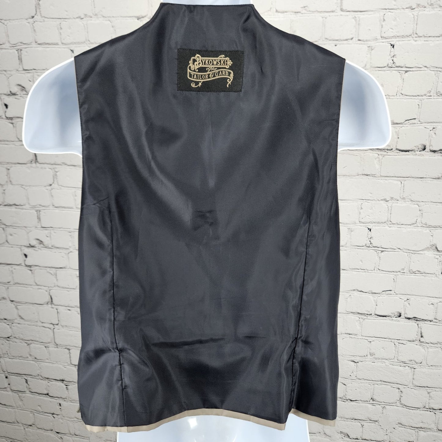 Bykowski Tailor & Garb Grey 5 Button Lined Welt Pockets Suit Vest Waistcoat 36