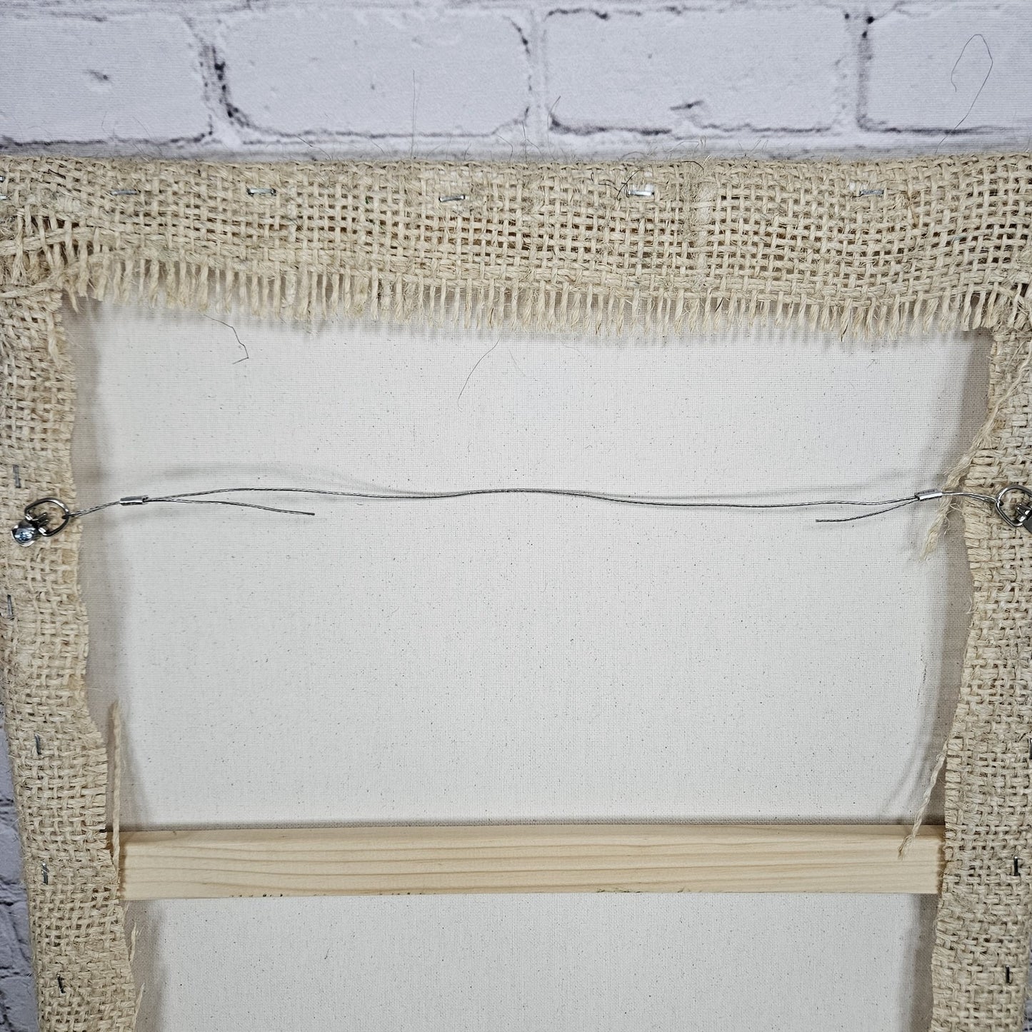 Cooperative Coffees Authentic Burlap Sack Wrapped Canvas Wood Framed Art 24x18
