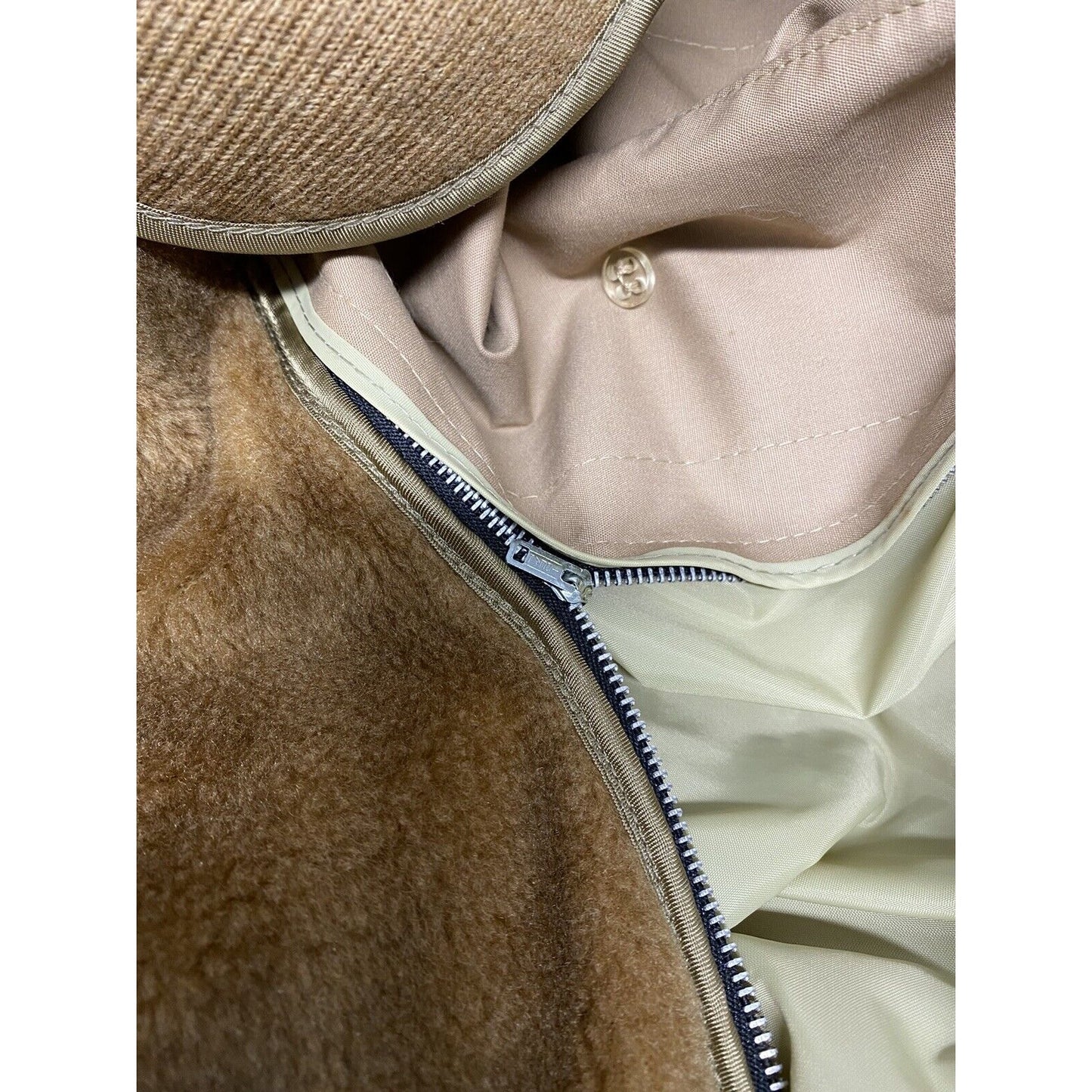 VTG London Fog Maincoats Tan Insulated Removable Lining Trench Coat Petite 14P