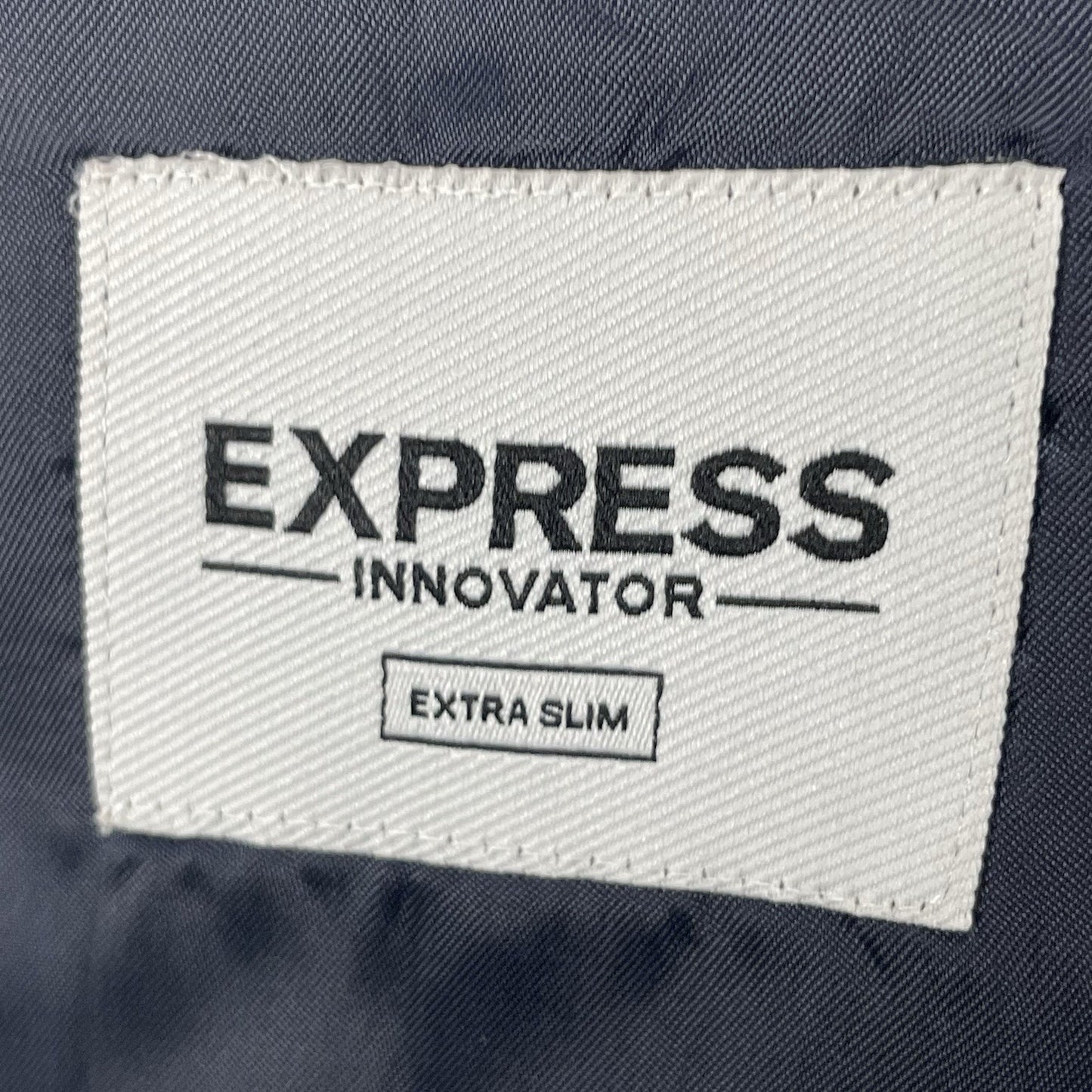 Express Blue Wool Blend Extra Slim 2 Button Vented Blazer Pant Suit 40 *defects