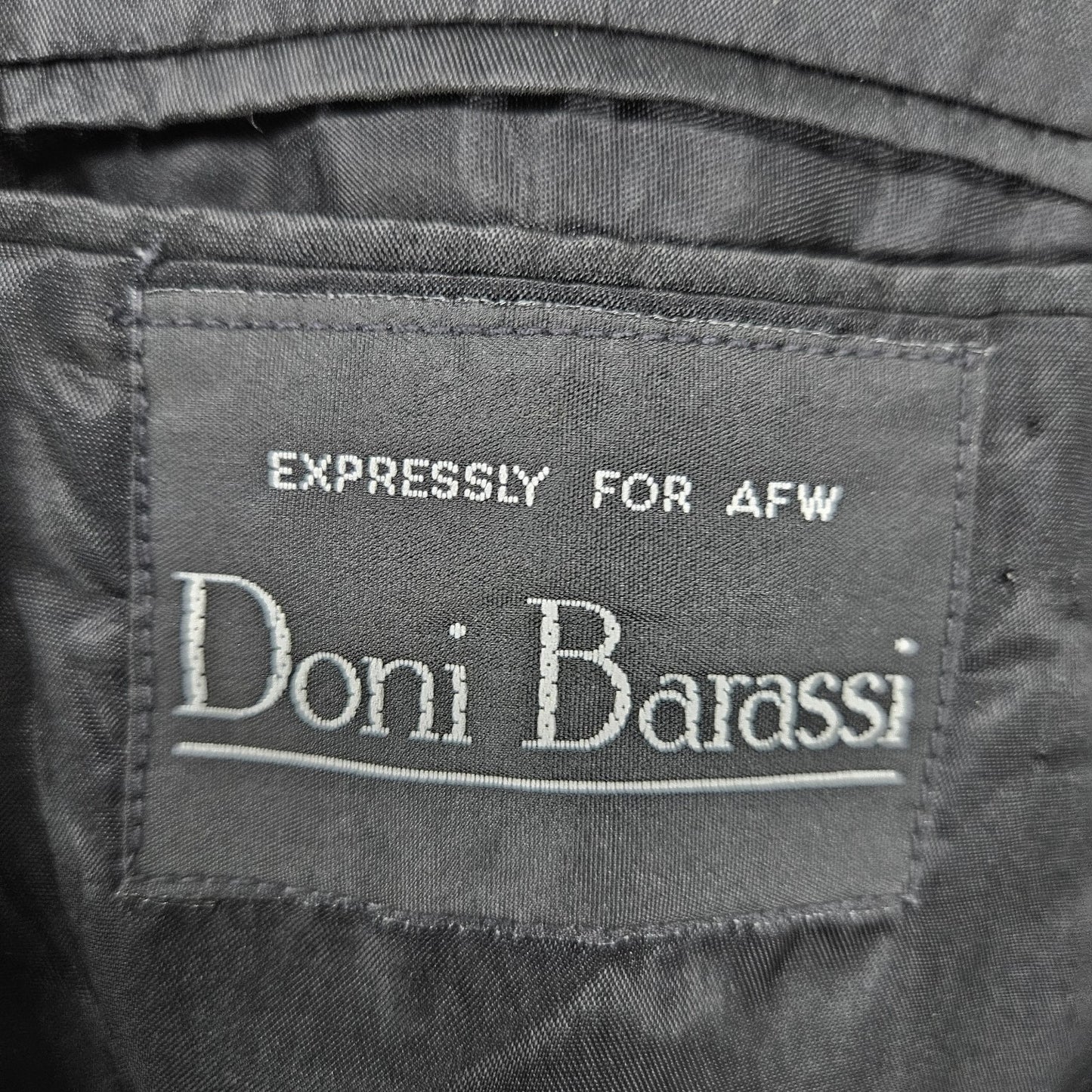 Doni Barassi Black Notch 1 Button Tuxedo Full Suit 2 Piece Set 38R/30R (30x29.5)