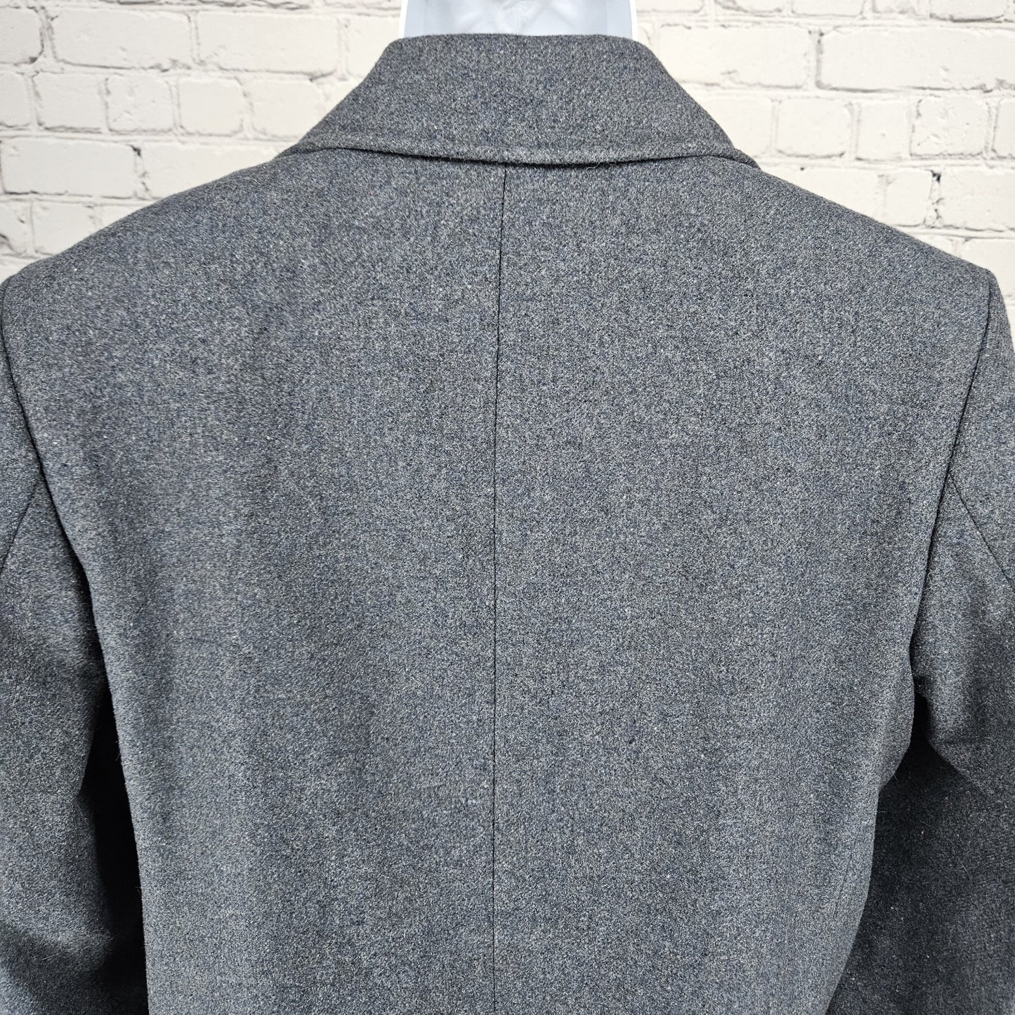 Michael Kors Grey Wool Blend Buttoned Notch Lapel Inner Pockets Over Coat 40R