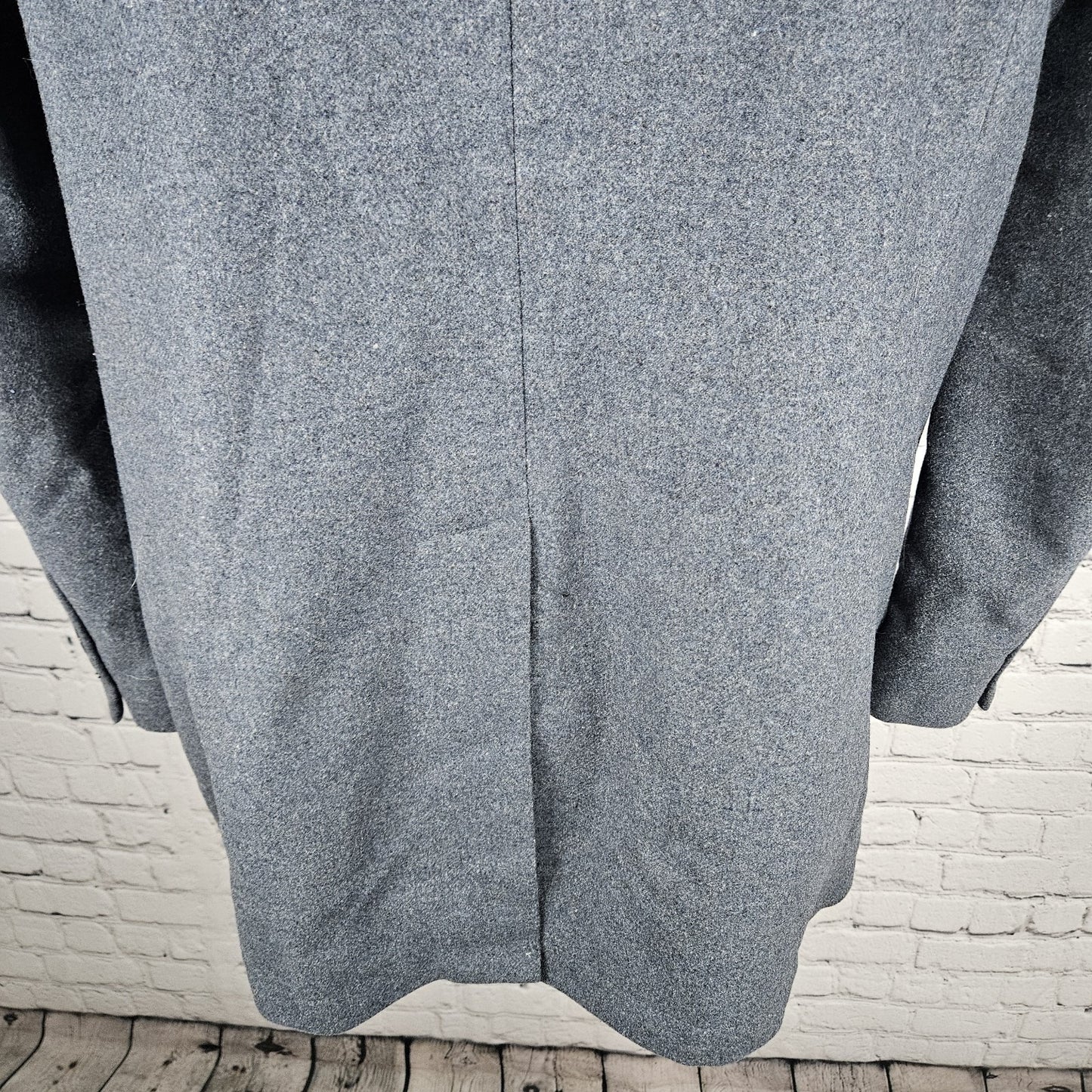 Michael Kors Grey Wool Blend Buttoned Notch Lapel Inner Pockets Over Coat 40R