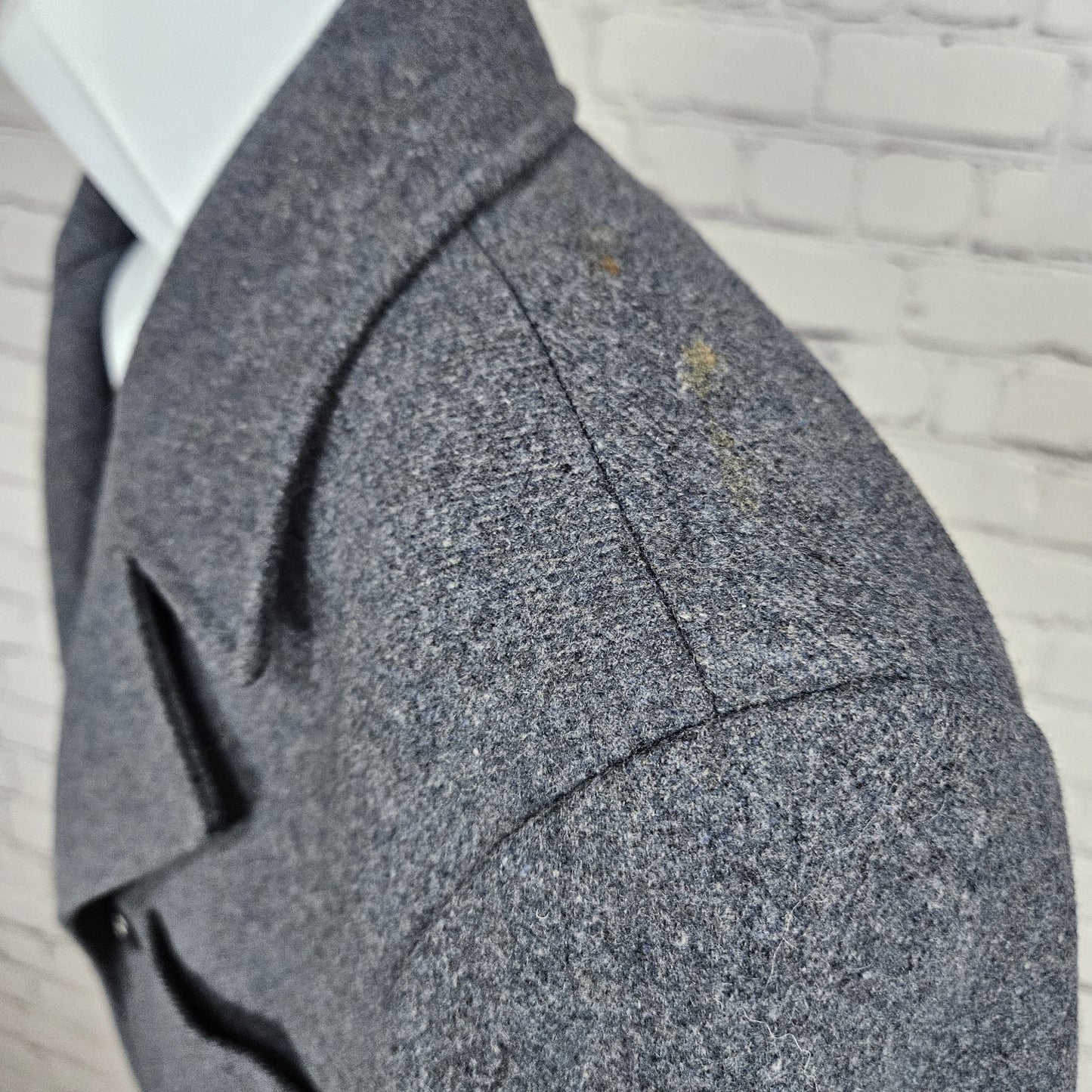 Michael Kors Grey Wool Blend Buttoned Notch Lapel Inner Pockets Over Coat 40R