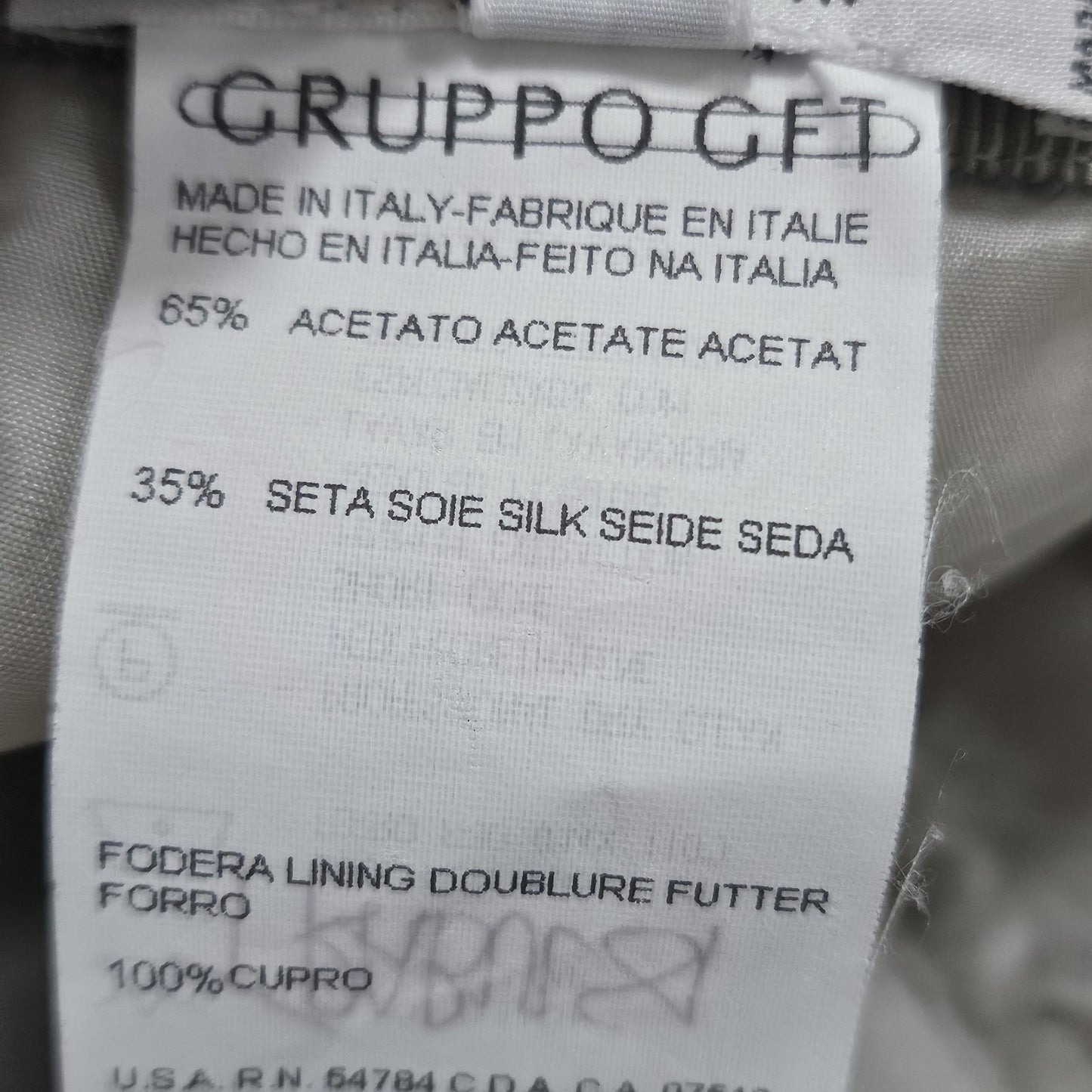 VTG Giorgio Armani Beige Silk Blend Gruppo GFT Lined Dress Pants Italy 4 (24x28)