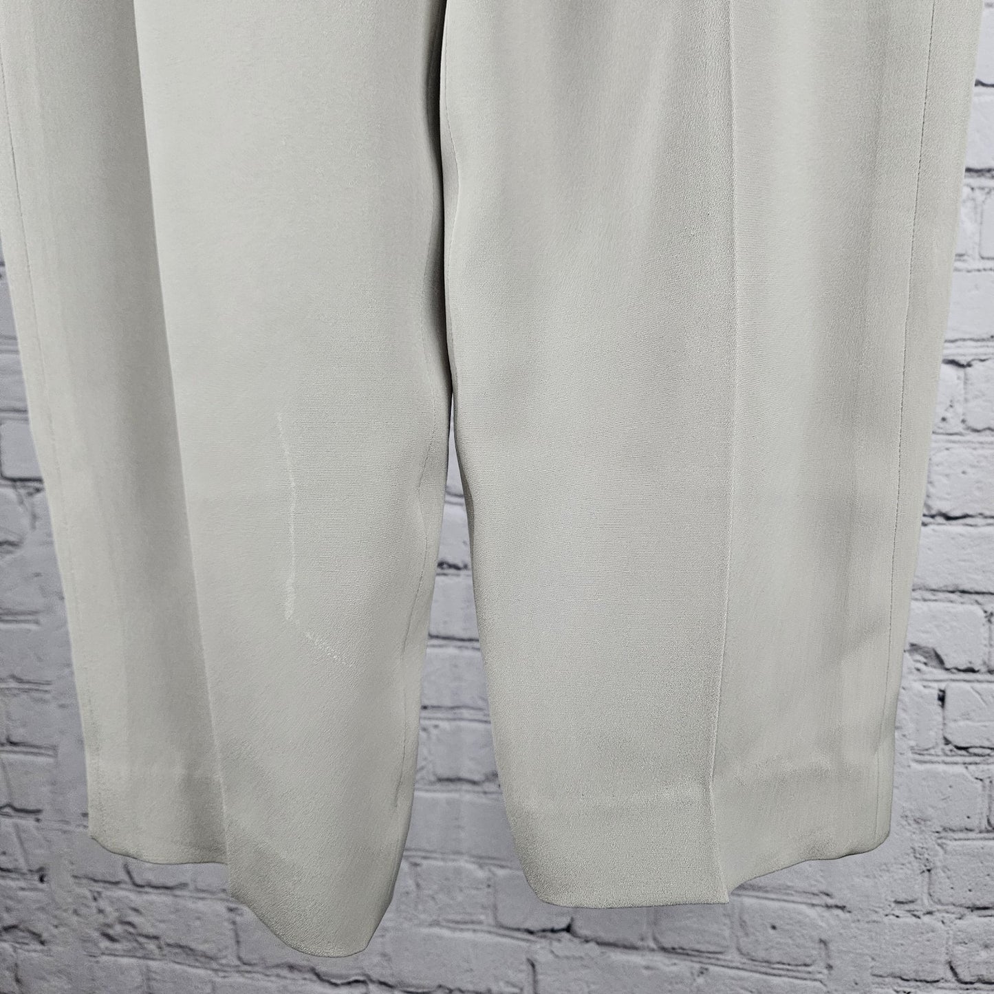 VTG Giorgio Armani Beige Silk Blend Gruppo GFT Lined Dress Pants Italy 4 (24x28)