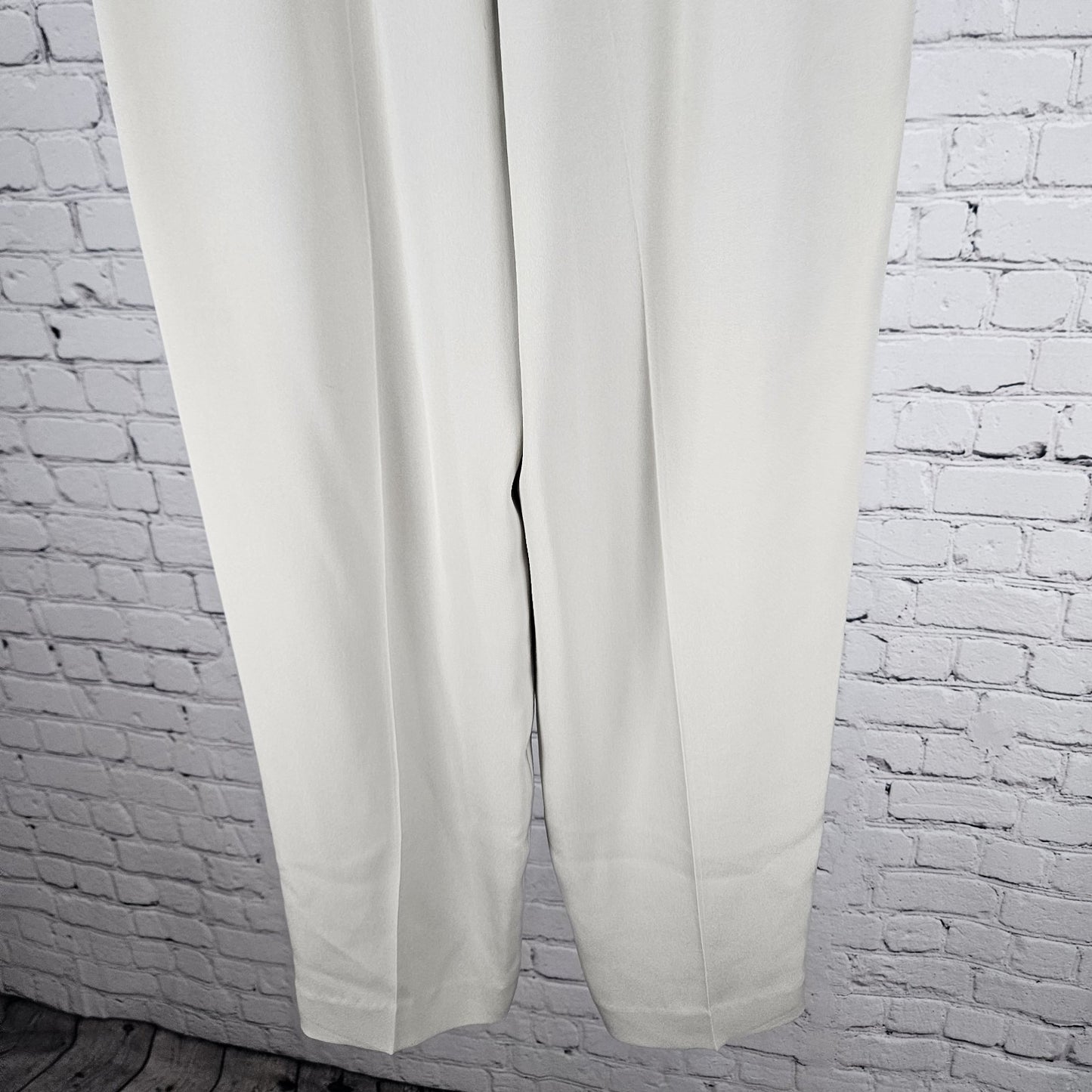 VTG Giorgio Armani Beige Silk Blend Gruppo GFT Lined Dress Pants Italy 4 (24x28)
