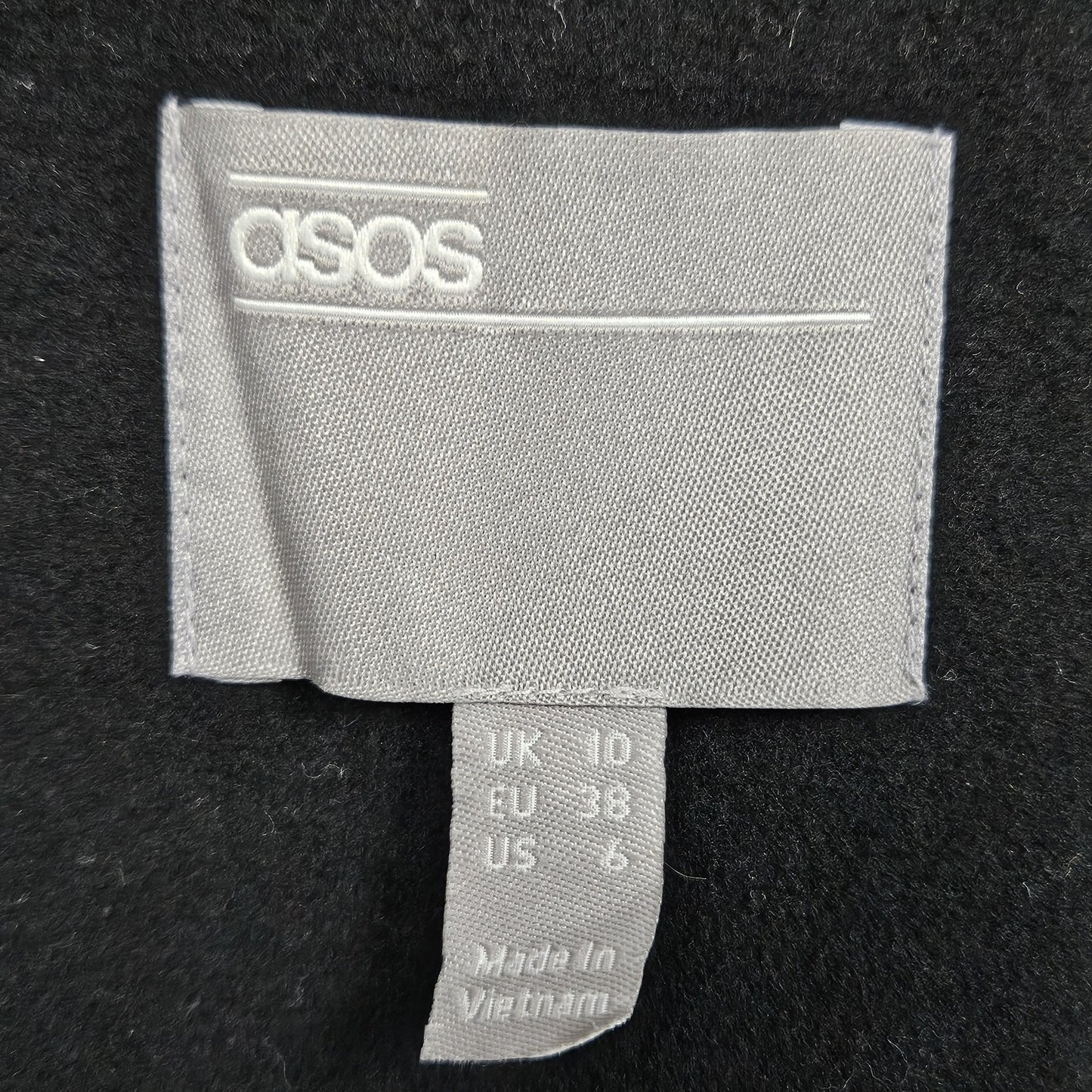 ASOS Black Buttoned Peak Lapel Zipped Pockets Lined Classic Over Coat 6