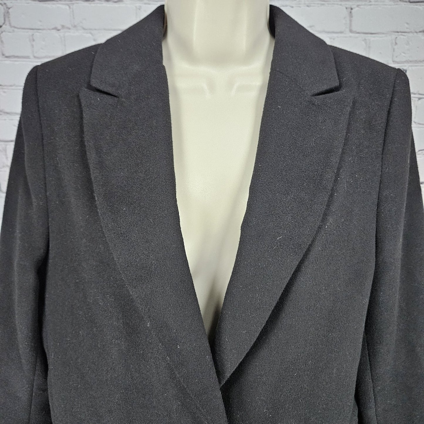ASOS Black Buttoned Peak Lapel Zipped Pockets Lined Classic Over Coat 6