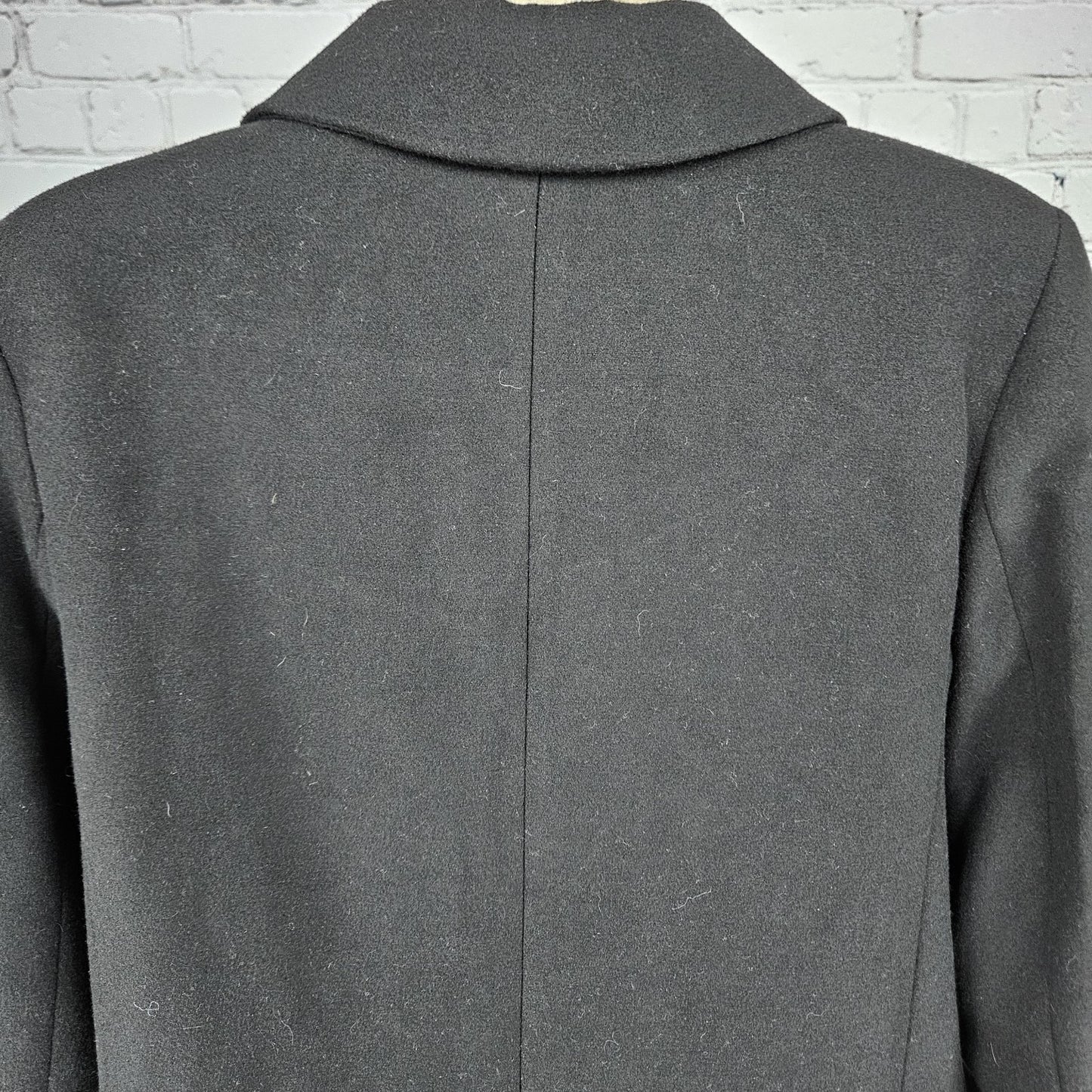 ASOS Black Buttoned Peak Lapel Zipped Pockets Lined Classic Over Coat 6