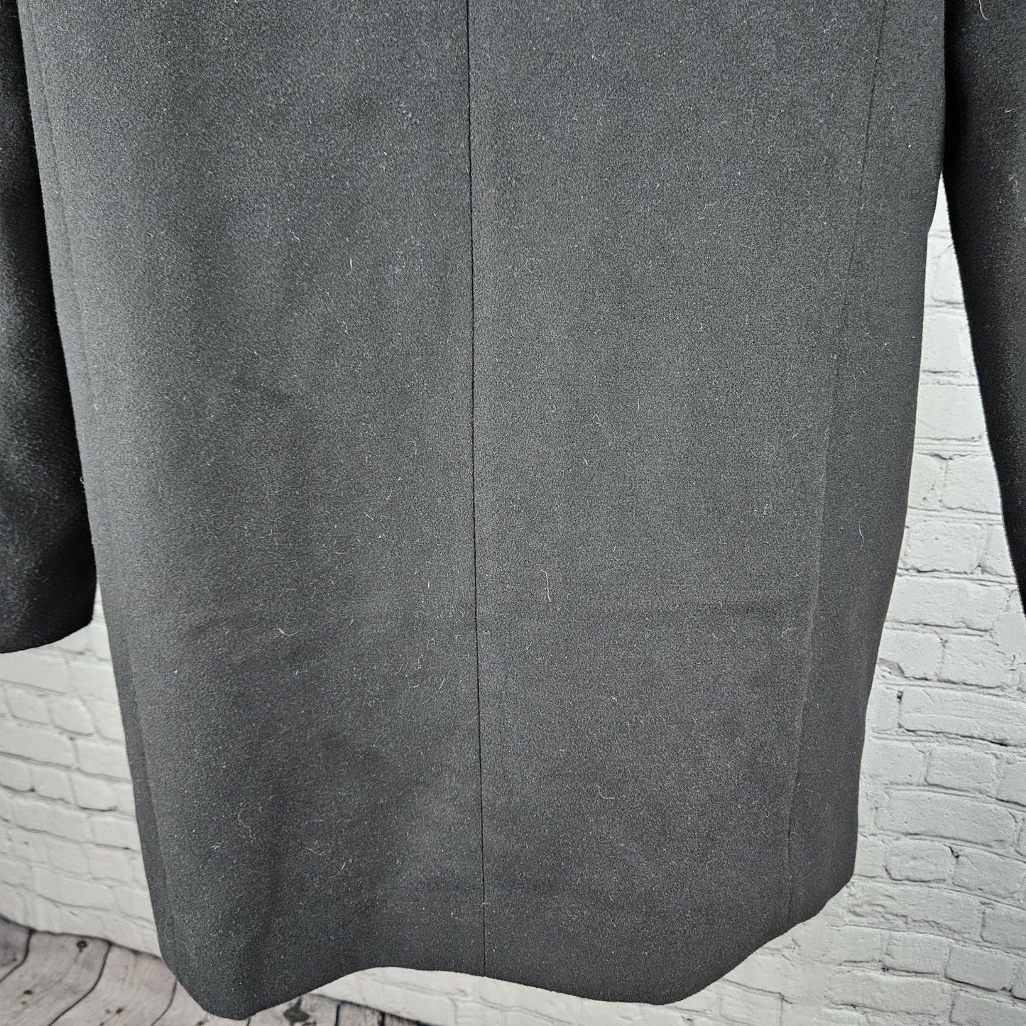 ASOS Black Buttoned Peak Lapel Zipped Pockets Lined Classic Over Coat 6