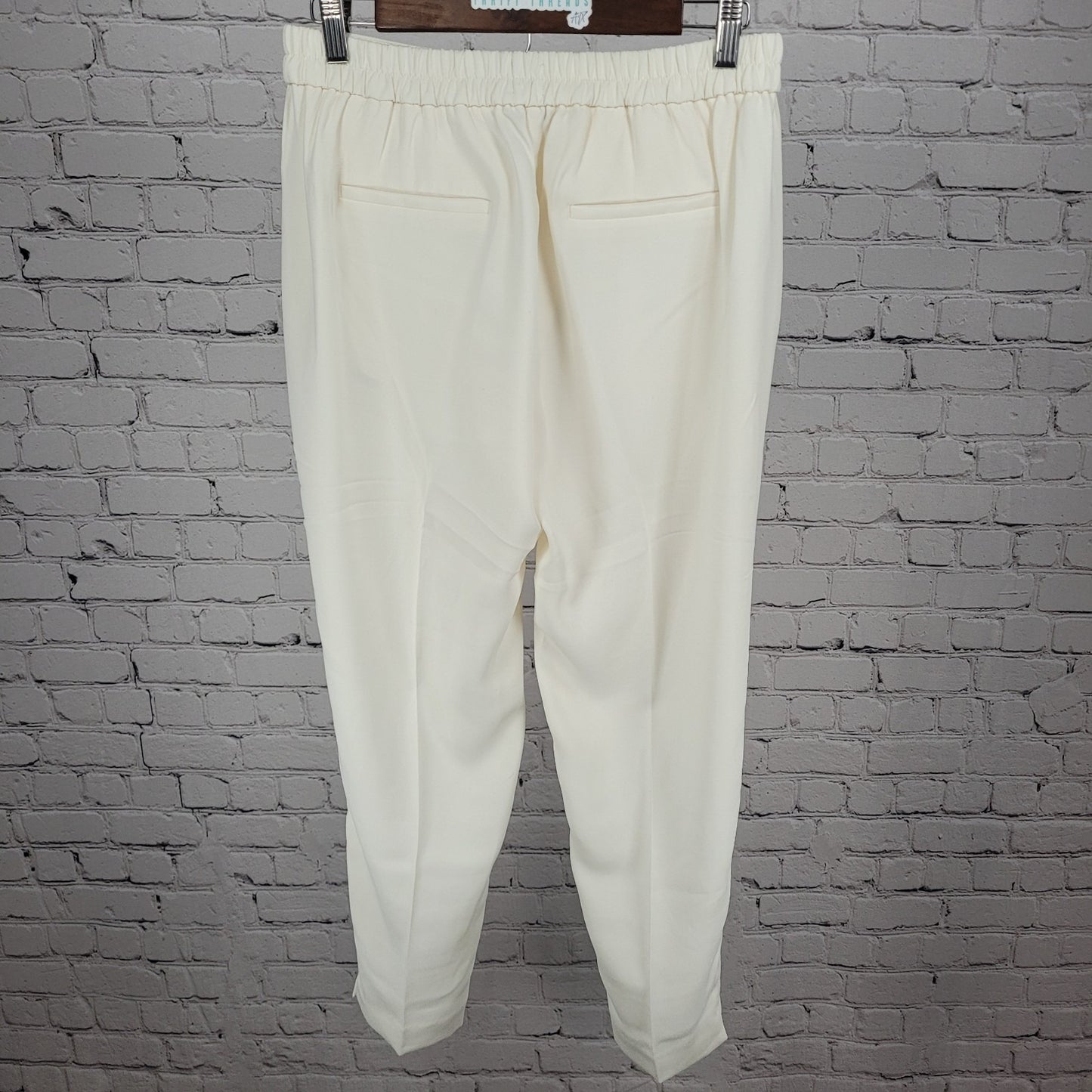 J.Crew Ivory Jamie Pant Mid Rise Pull On Lightweight Tapered Ankle 4 (28x27)