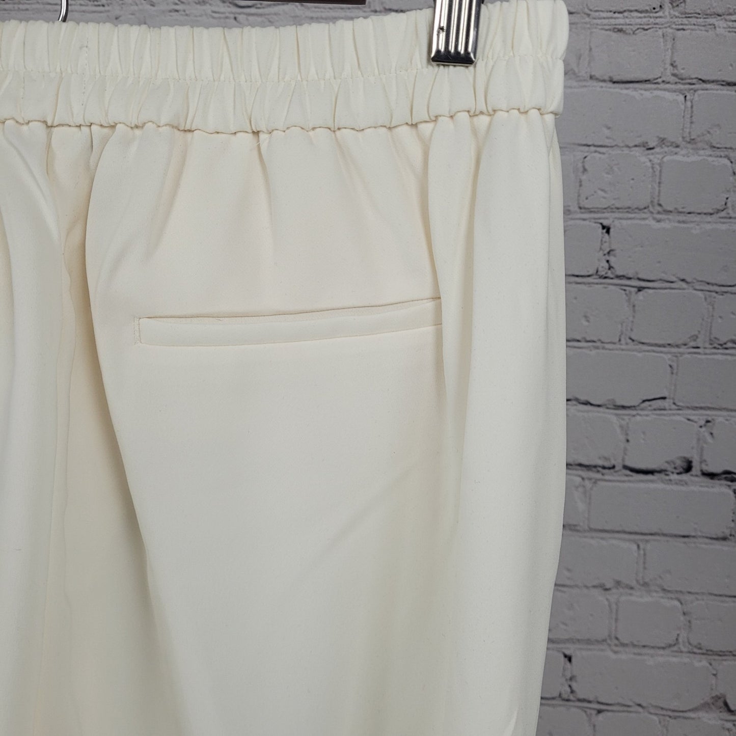 J.Crew Ivory Jamie Pant Mid Rise Pull On Lightweight Tapered Ankle 4 (28x27)