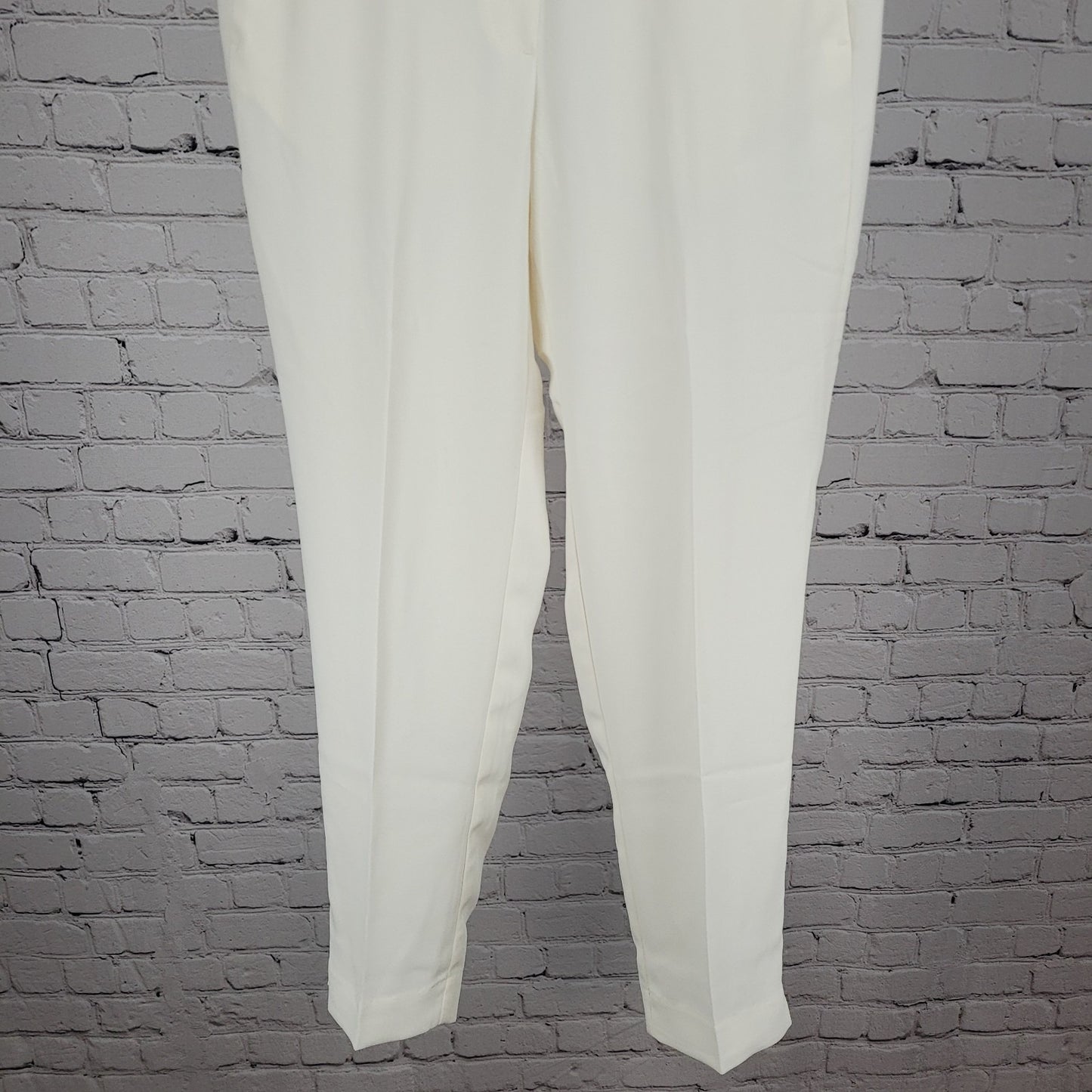 J.Crew Ivory Jamie Pant Mid Rise Pull On Lightweight Tapered Ankle 4 (28x27)