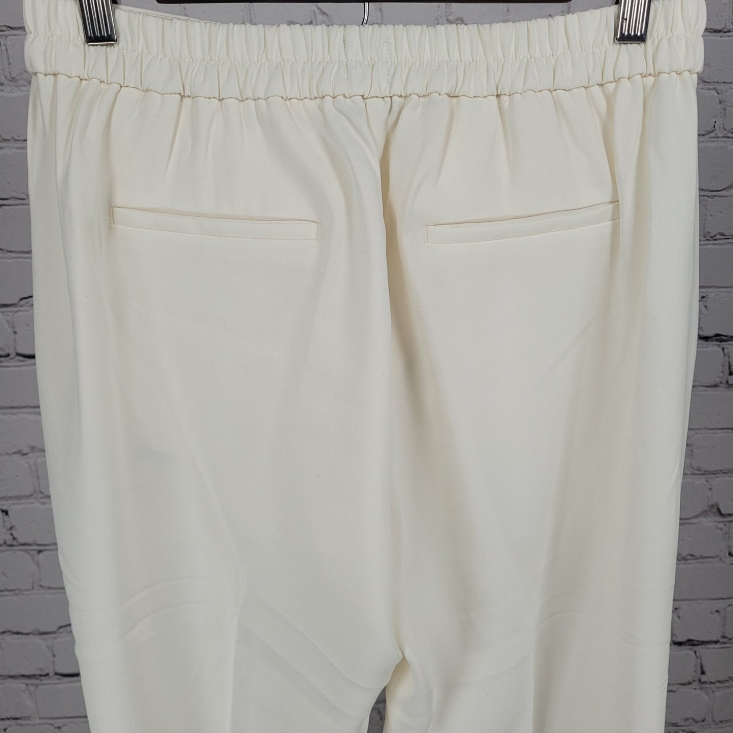 J.Crew Ivory Jamie Pant Mid Rise Pull On Lightweight Tapered Ankle 4 (28x27)