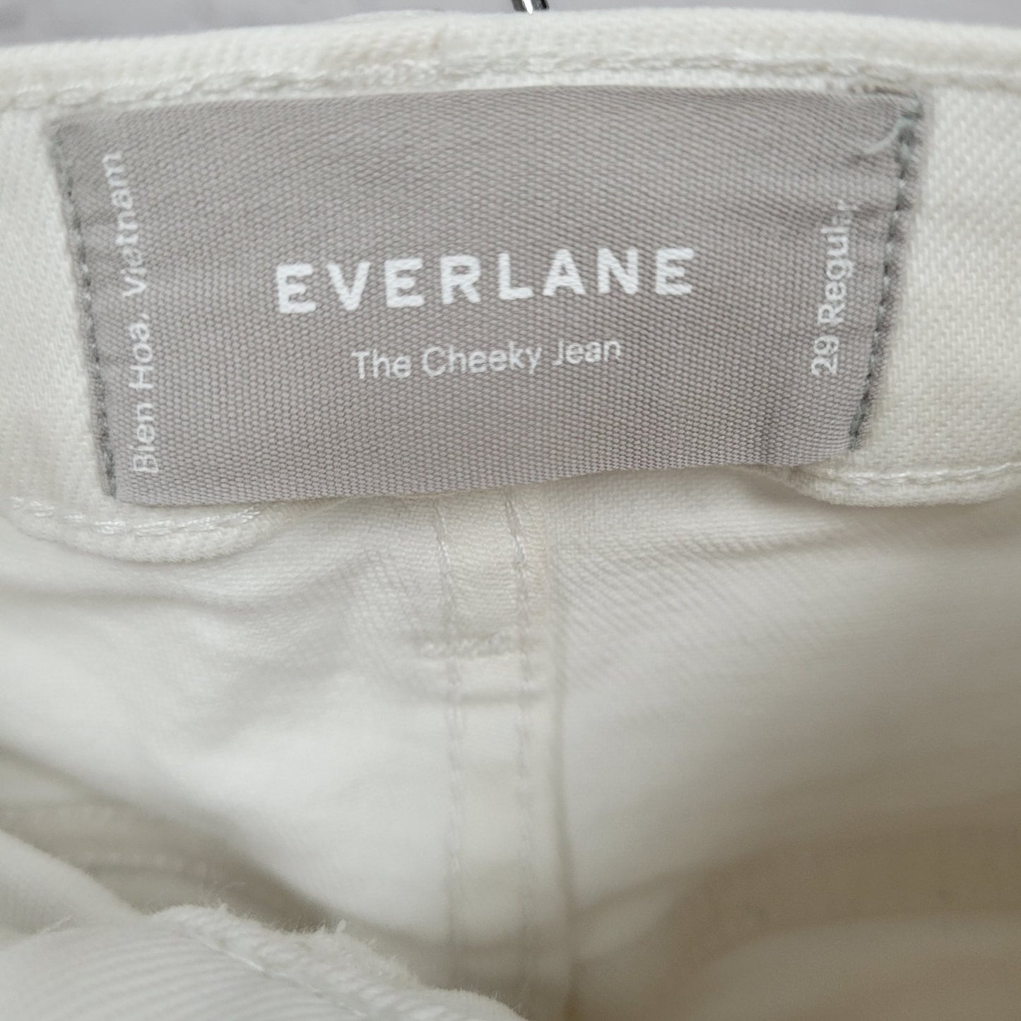 Everlane Natural White Denim The Cheeky Jean High Rise Stretch 29R (29x28.5)