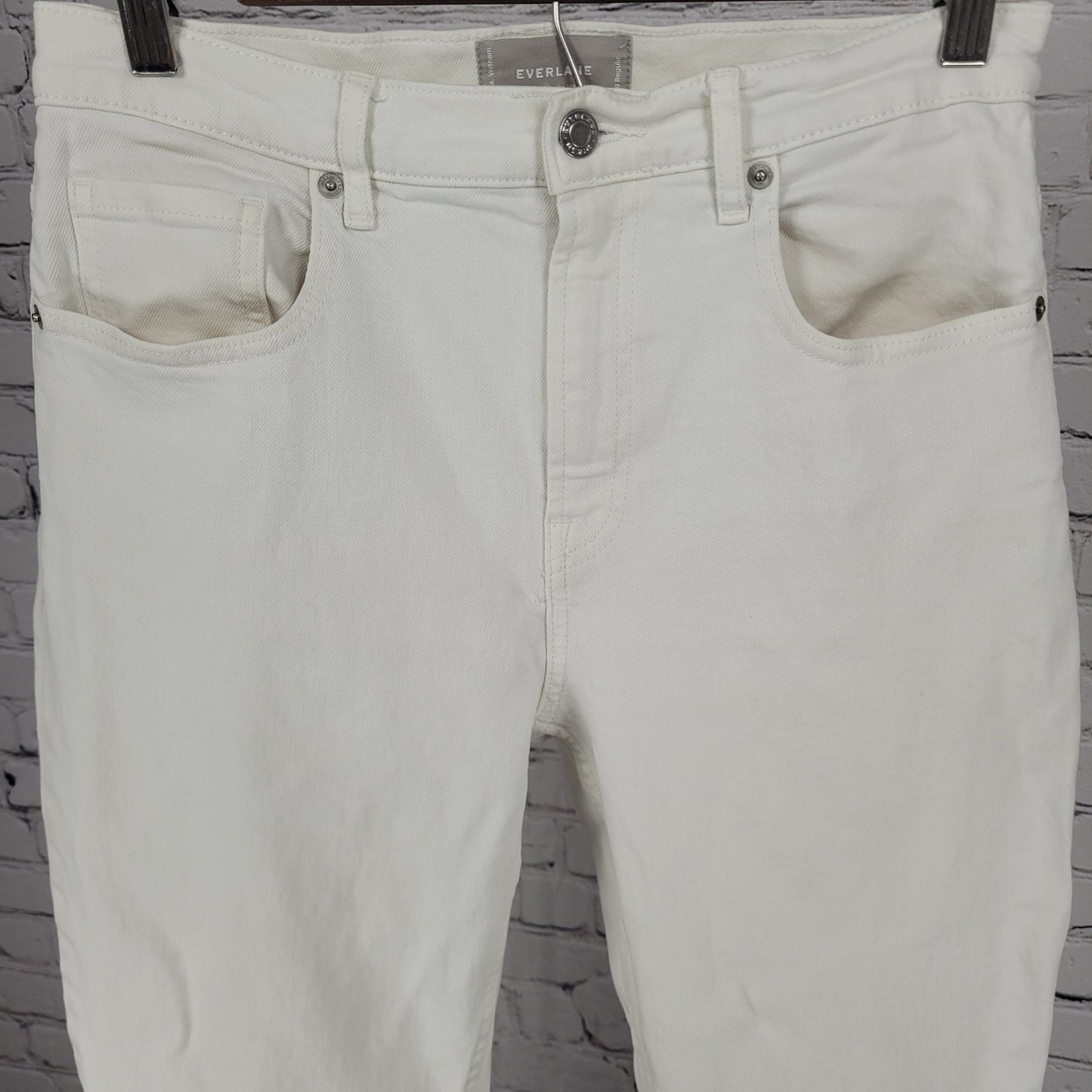 Everlane Natural White Denim The Cheeky Jean High Rise Stretch 29R (29x28.5)