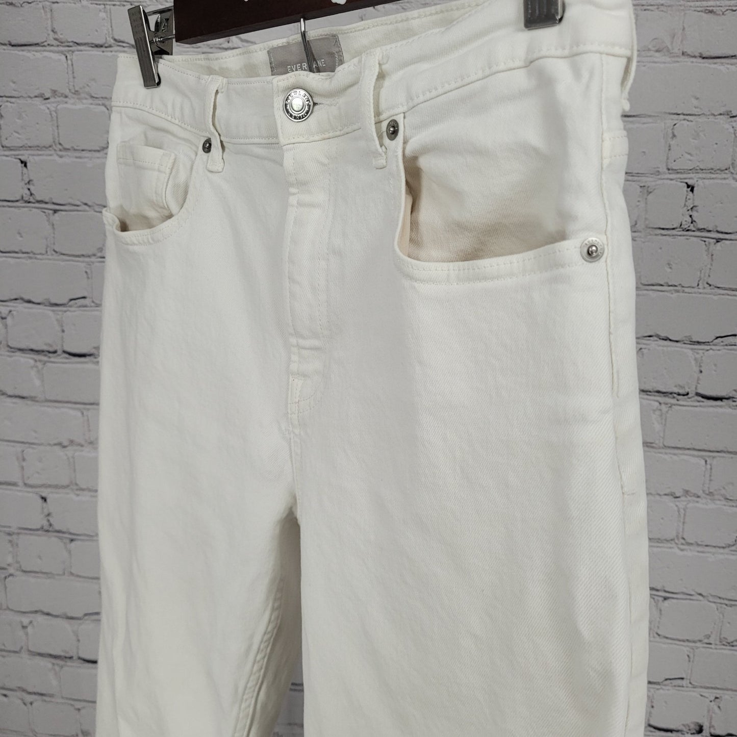 Everlane Natural White Denim The Cheeky Jean High Rise Stretch 29R (29x28.5)