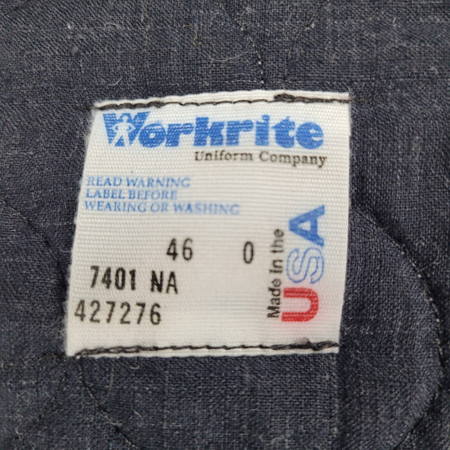 Workrite Blue Nomex III Flame Resistant 2 Layer Uniform Workwear Jacket USA 46
