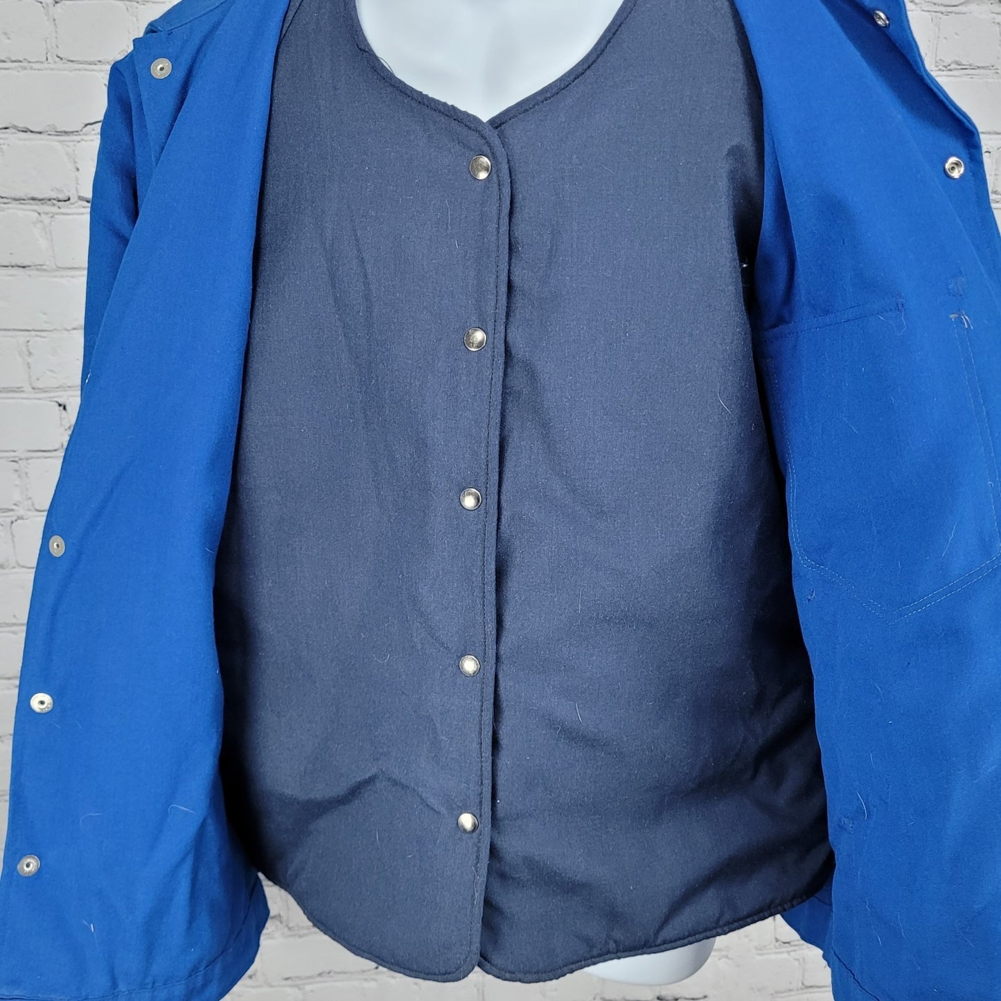 Workrite Blue Nomex III Flame Resistant 2 Layer Uniform Workwear Jacket USA 46
