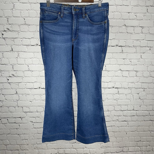 Wrangler Retro Denim High Rise Trouser Boot Flare Stretch Jeans Size 29 (30x27)